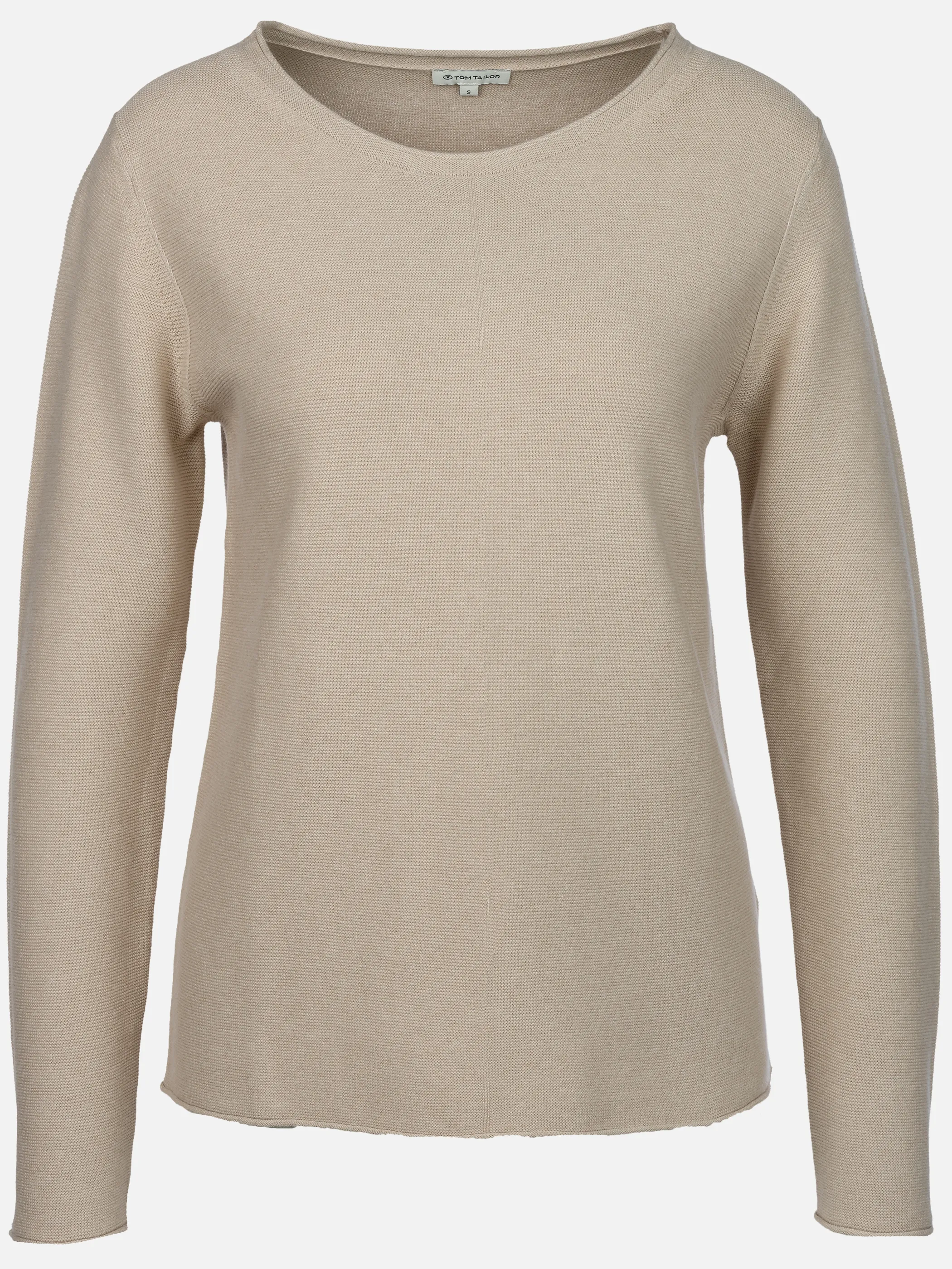 Tom Tailor 1052023 NOS knit structure crewneck Beige 934162 40523 1