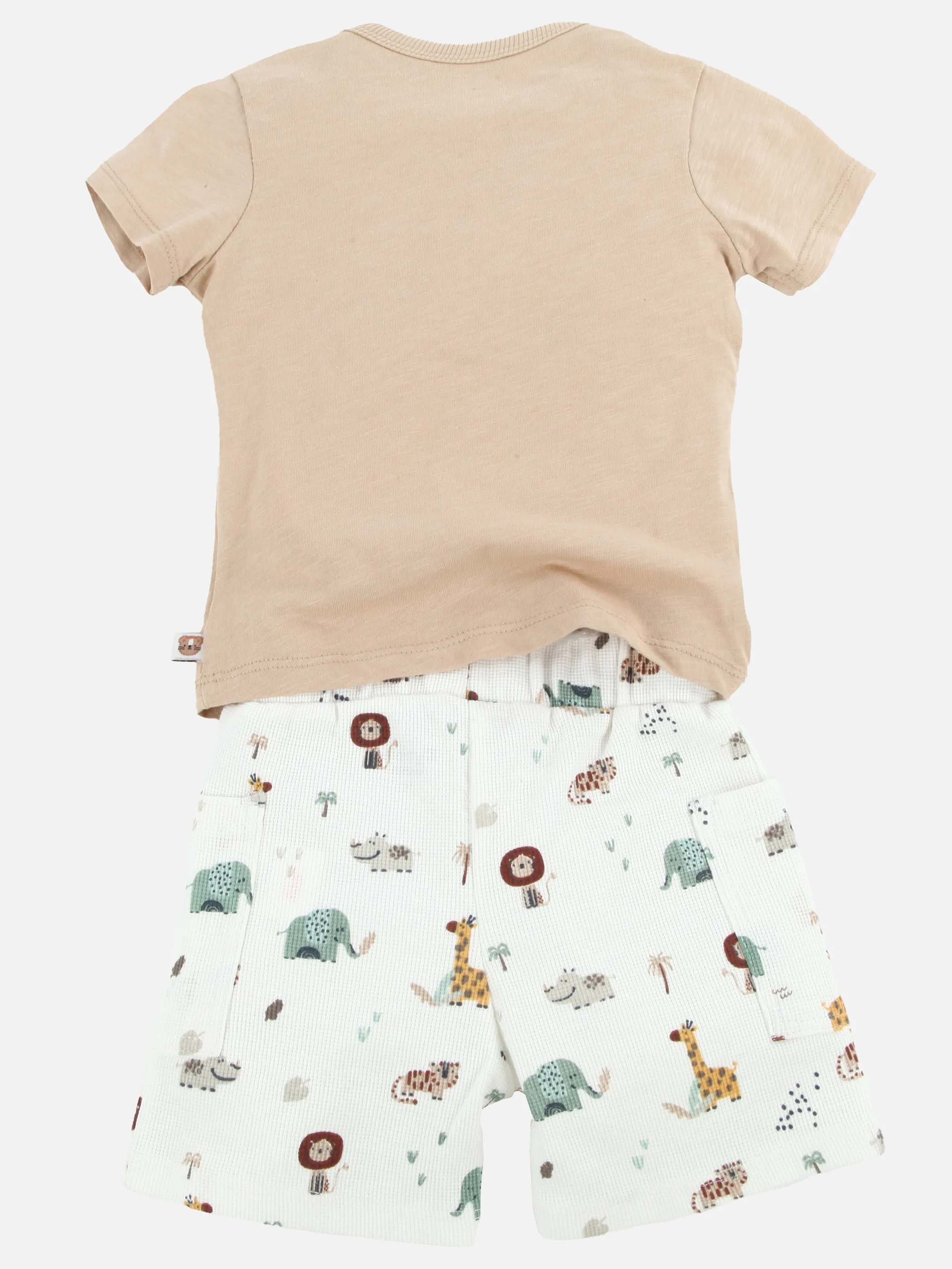 Bubble Gum BJ Set Tshirt mit Appli + Hose mit AOP Braun 908521 BRAUN/WEIß 2