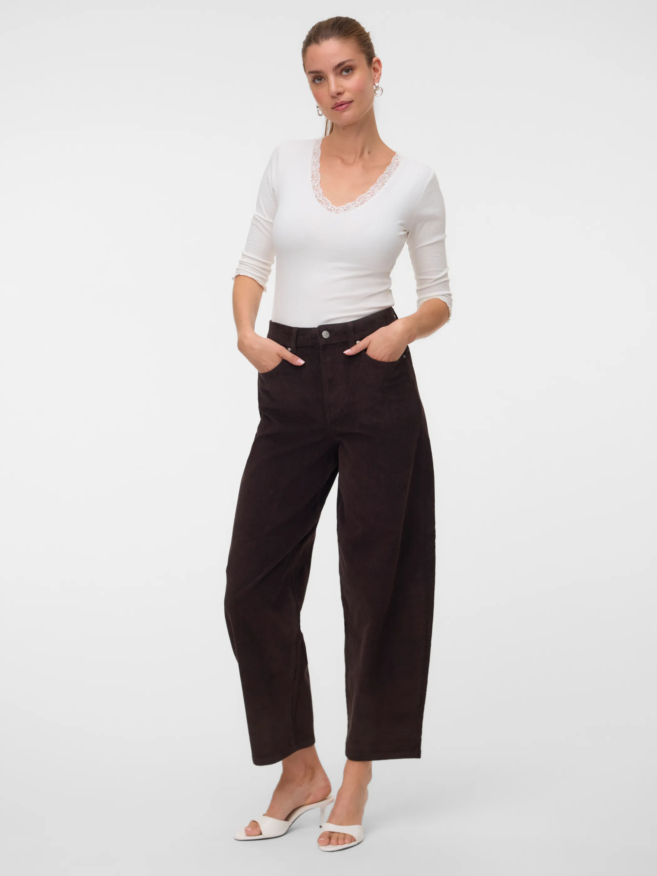Vero Moda 10348980 VMBILLIE HR BARREL AN Braun 929225 297957 1