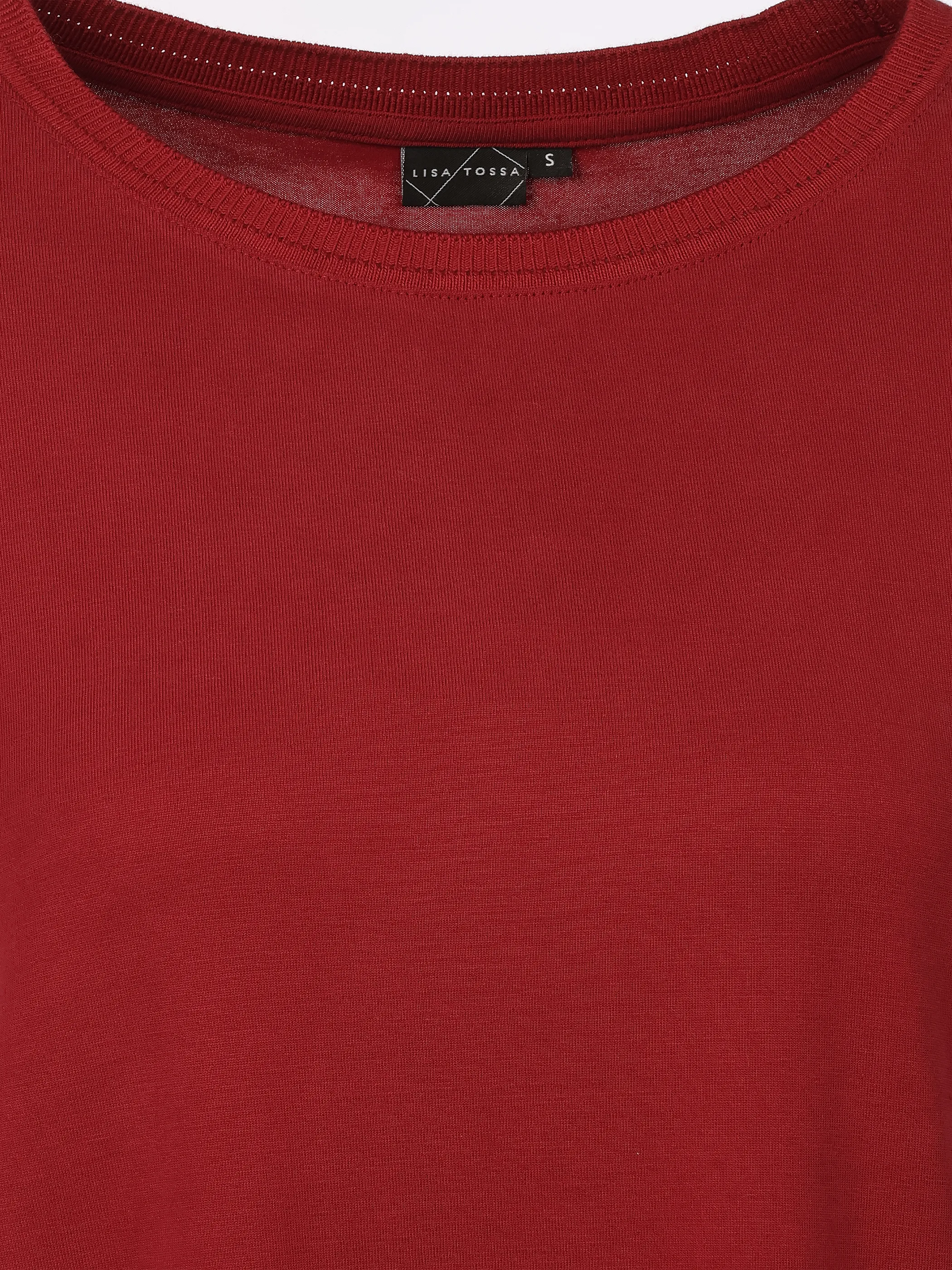 Lisa Tossa Da-T-Shirt m. Strickbündchen Rot 924897 RHUBARB 3