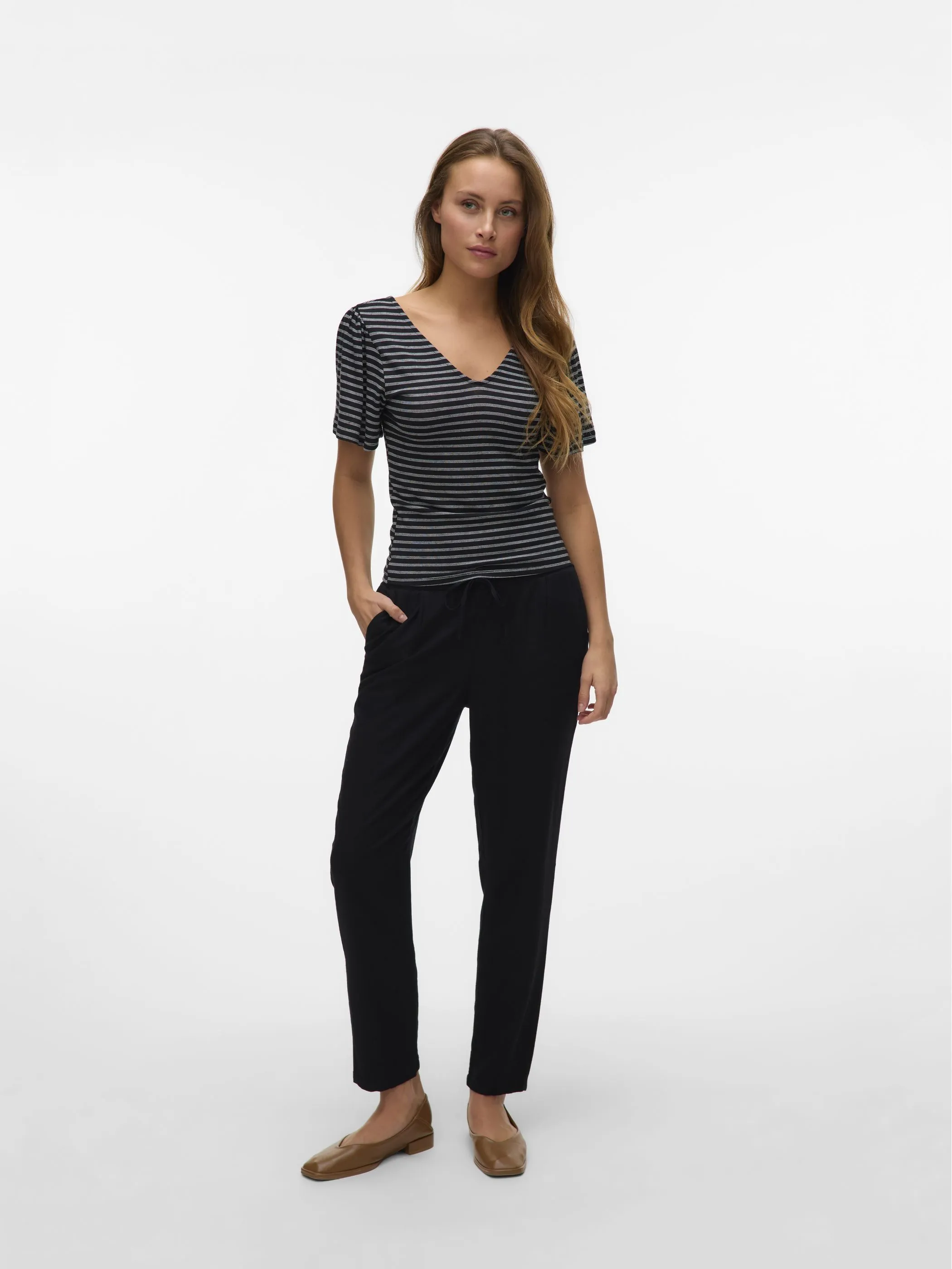 Vero Moda 10279691 VMJESMILO ANKLE PANTS Schwarz 875236 177868 3