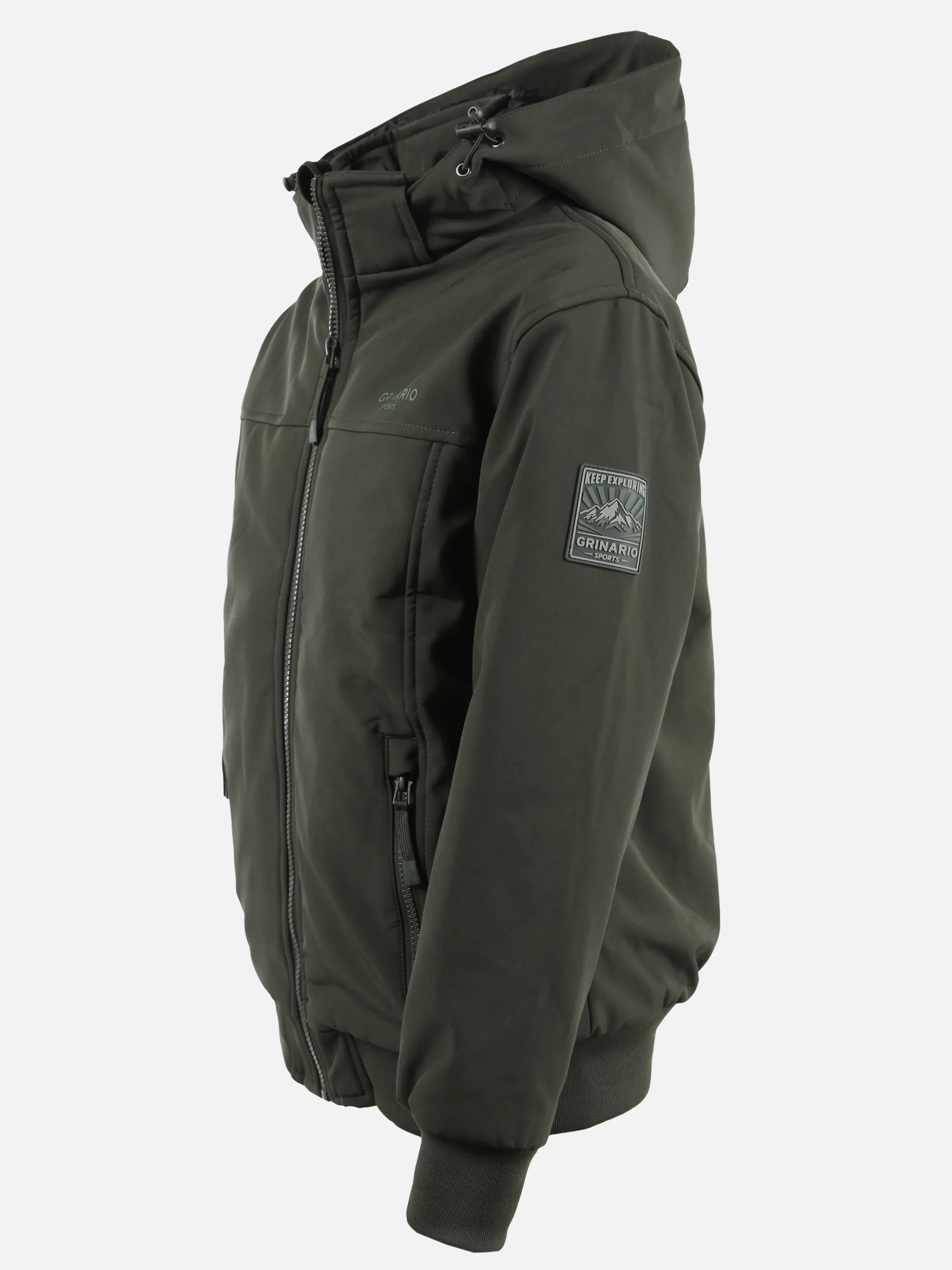 Grinario Sports TB-Softshelljacke gefüttert, m. abnehmbarer Kapuze Oliv 928825 19-0415TCX 3