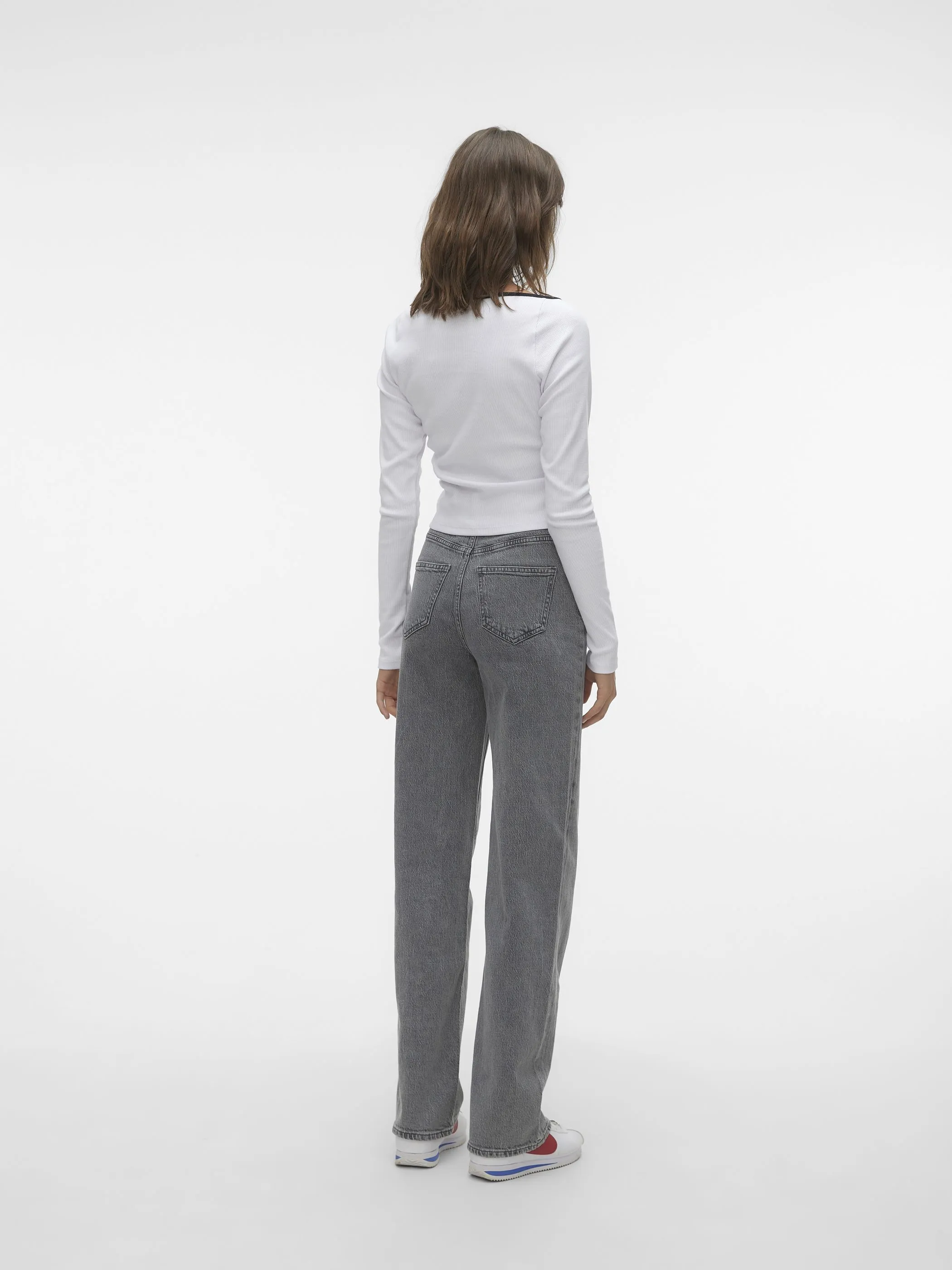 Vero Moda 10287304 VMTESSA HR WIDE JEANS Grau 913116 178004 5