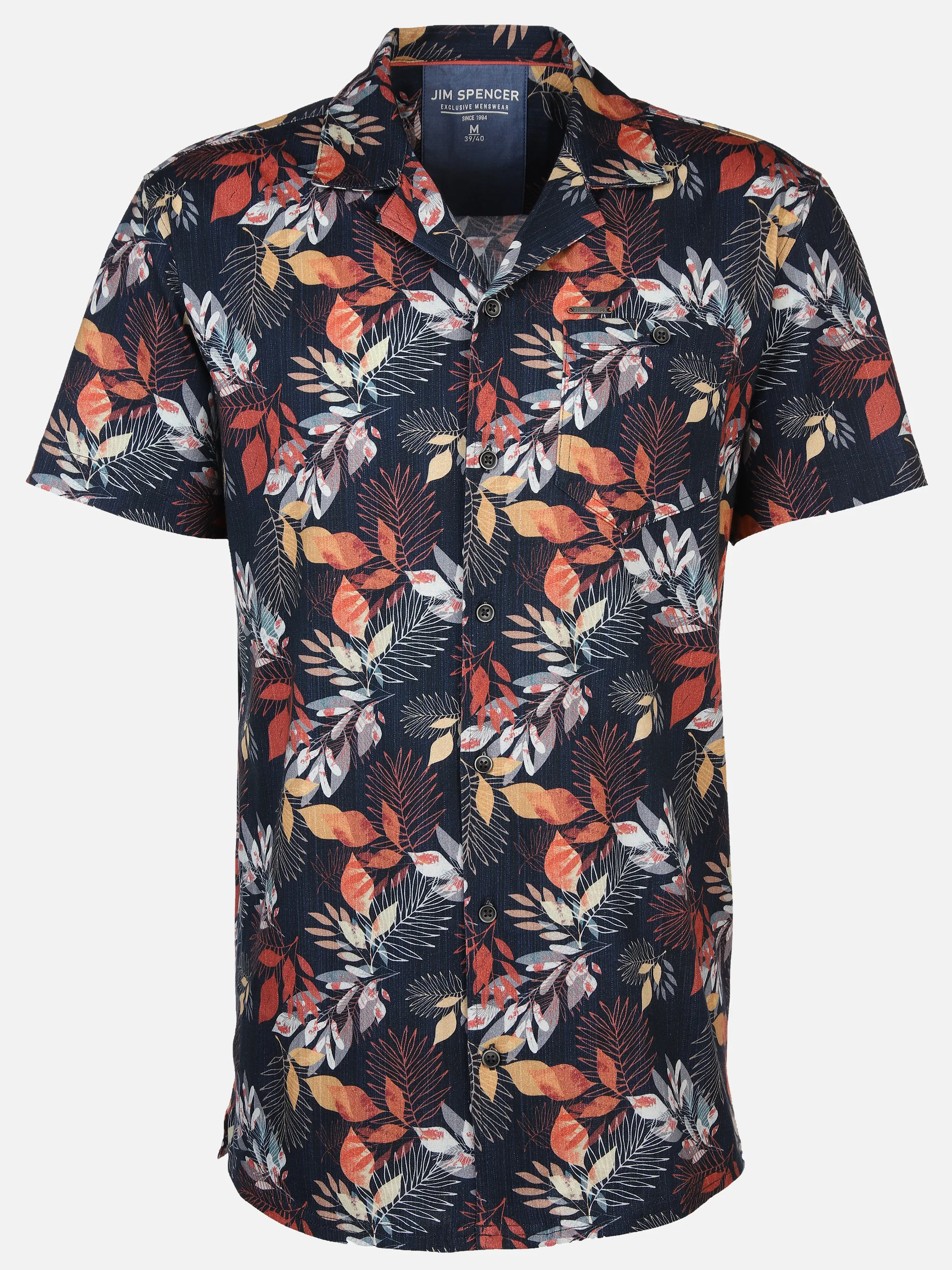 Jim Spencer He. Resorthemd 1/2 Arm allover Blau 894395 NAVY 1 Jim Spencer He. Resorthemd 1/2 Arm allover Blau 894395 NAVY 1