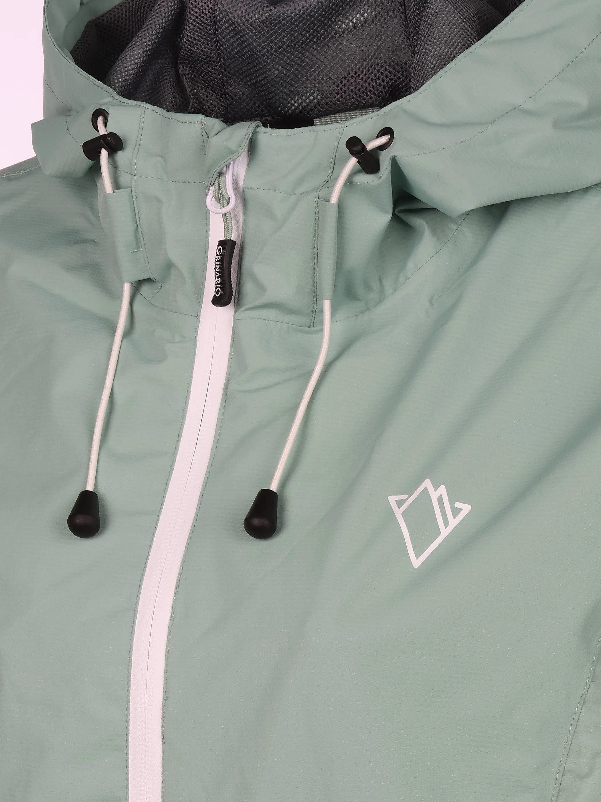 Grinario Sports Da-Regenjacke, m. abnehm. Kapuze Grün 921007 GREEN 4