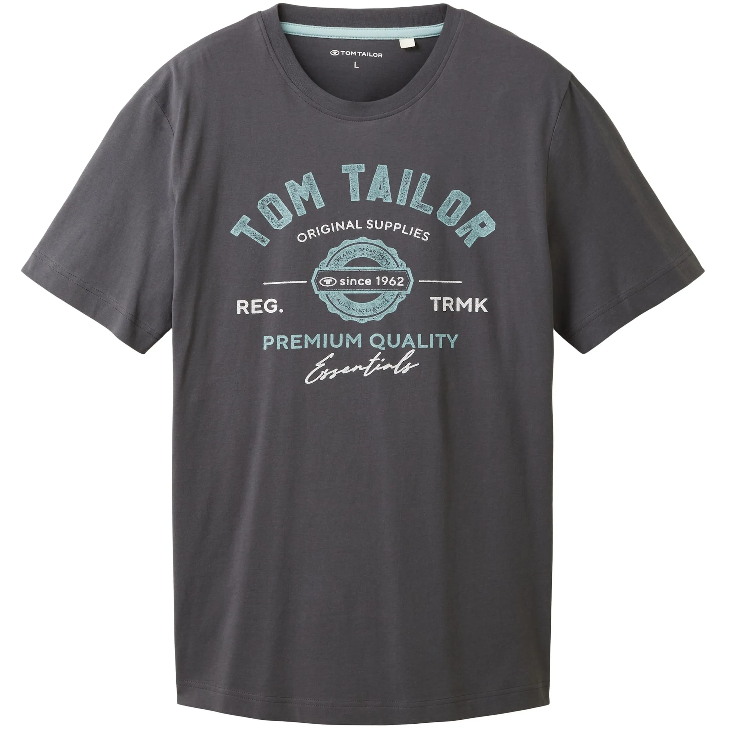 Tom Tailor 1037735 NOS logo tee Grau 884276 10899 1 Tom Tailor 1037735 NOS logo tee Grau 884276 10899 1