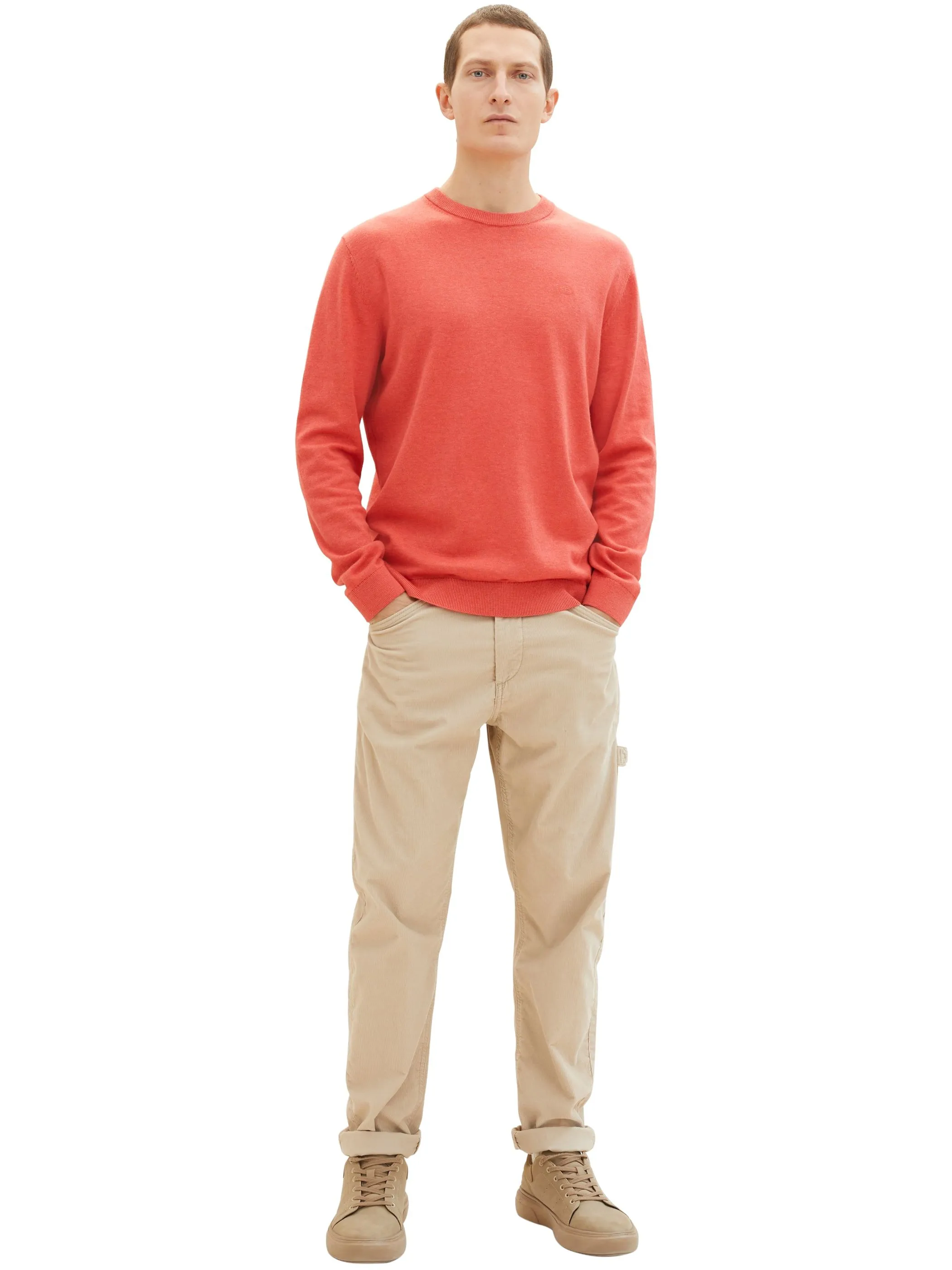 Tom Tailor 1039805 NOS basic crewneck knit Rot 898460 34141 4