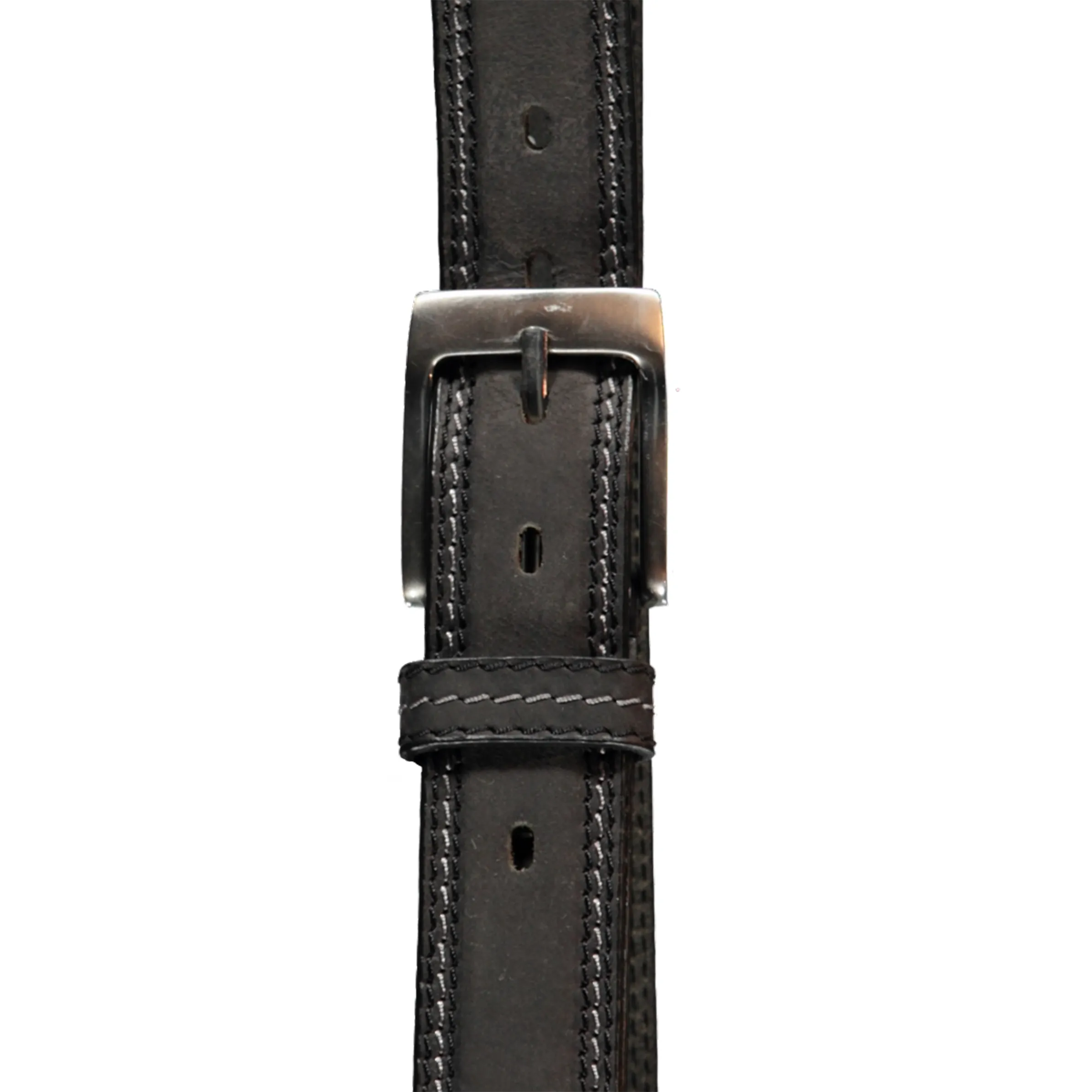 Jim Spencer Ledergürtel Kontraststeppung Schwarz 645143 SCHWARZ 3