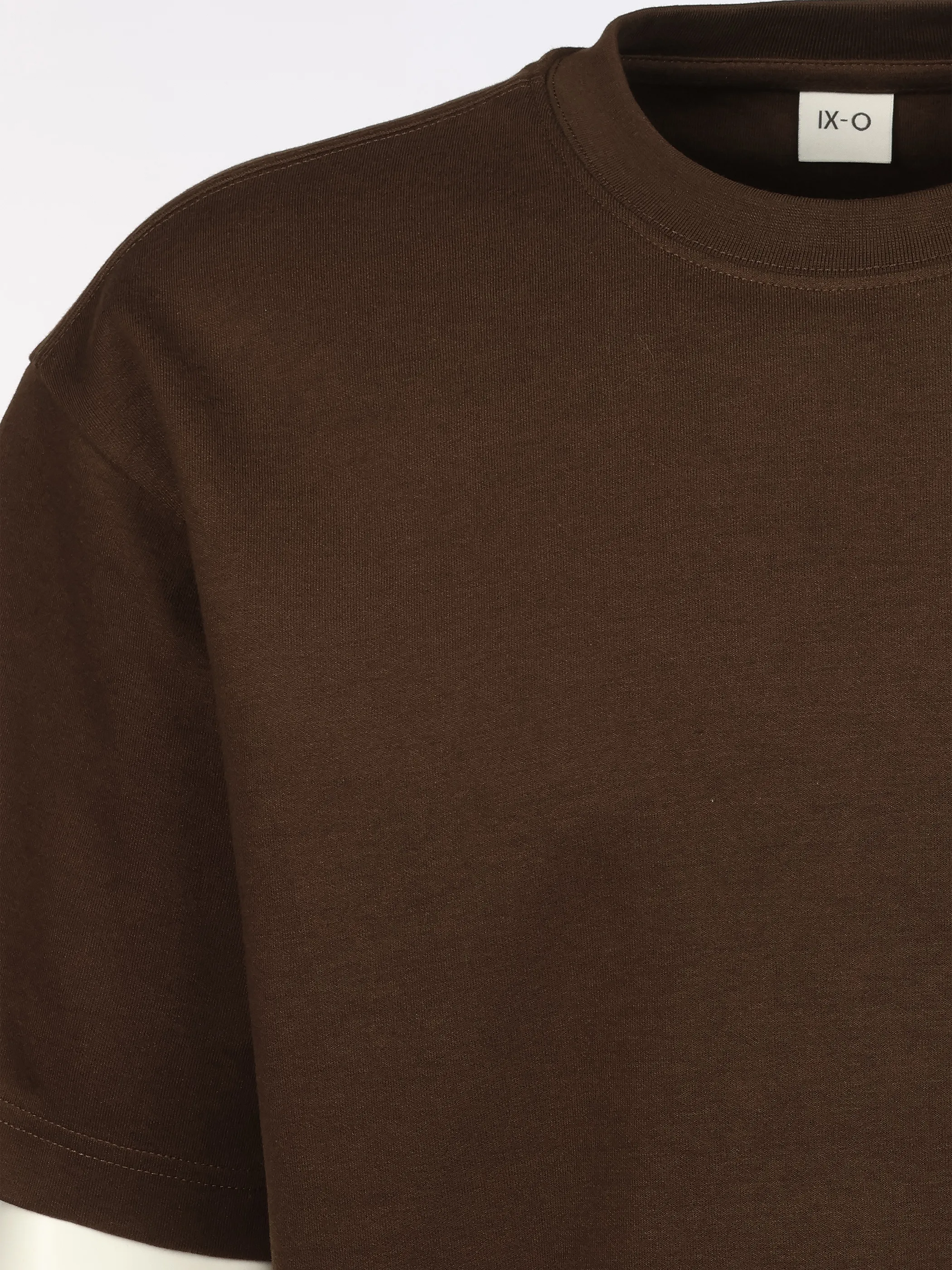 IX-O YF He-T-Shirt mit lockerem Sch Braun 930458 19-0712 3