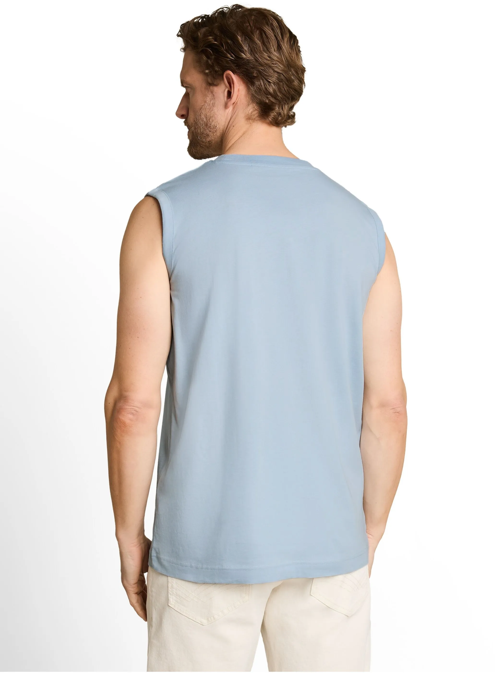 Tom Tailor 1050219 tanktop with embro Blau 926462 35249 2