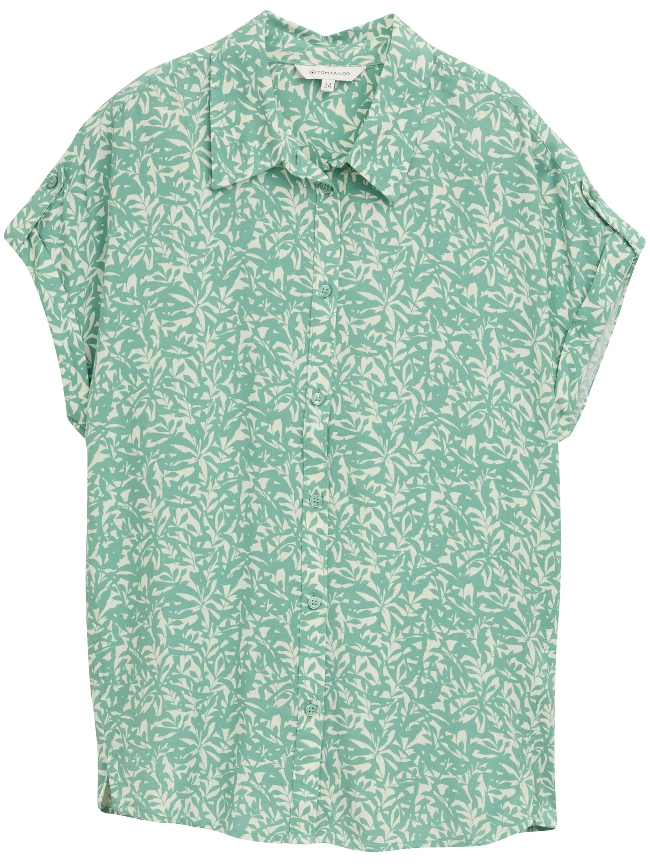 Tom Tailor 1047250 shortsleeve blouse shirt Grün 908824 38317 1
