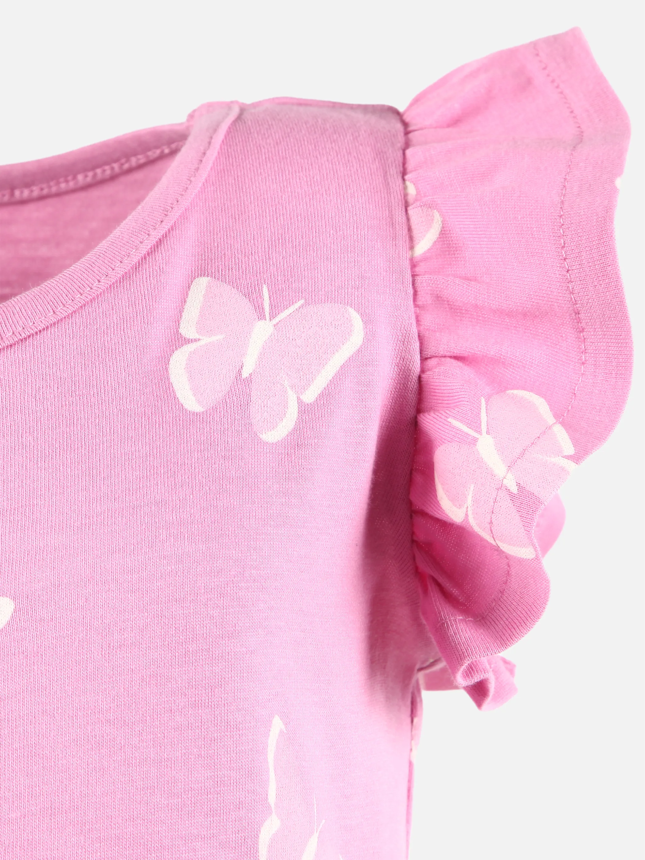 Bubble Gum KM kurzarm Kleid mit Rüschen und versch. AOP´s Pink 907408 PINK 3