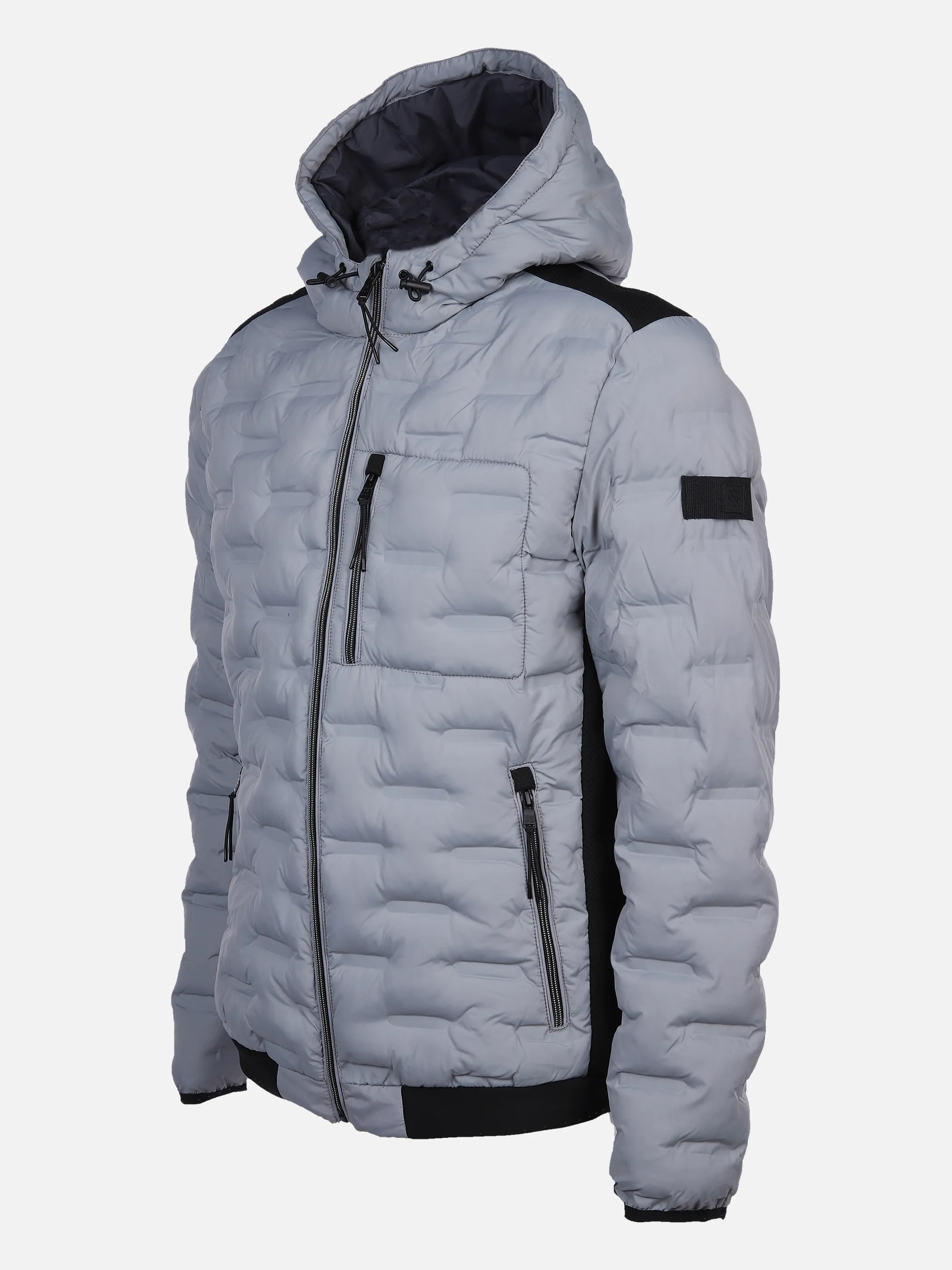 Jim Spencer He. Steppblouson taped hybrid Grau 865686 SILVER 3 Jim Spencer He. Steppblouson taped hybrid Grau 865686 SILVER 3