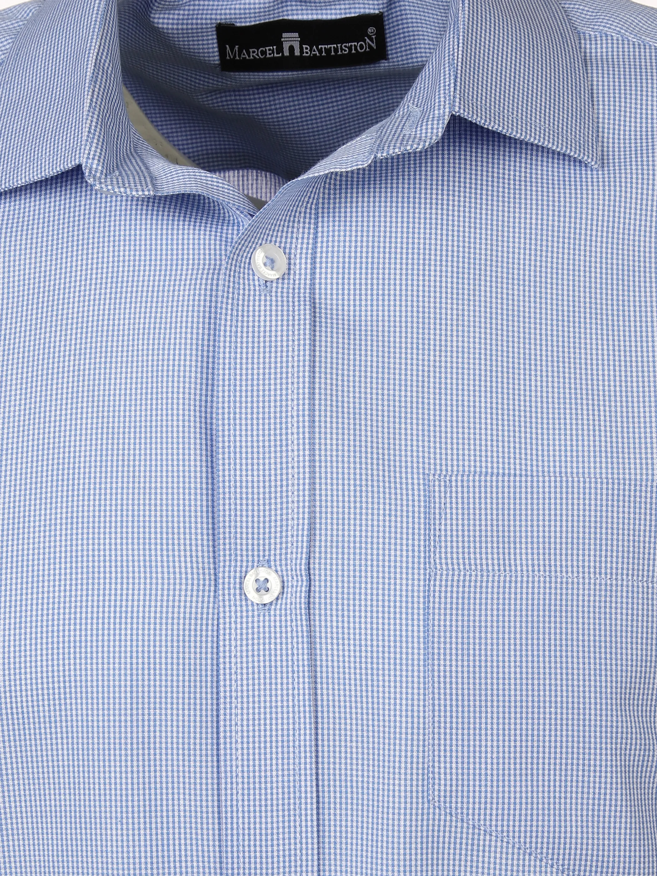 Marcel Battiston He. Cityhemd 1/2 Arm Basic Blau 874700 BLAU 3 Marcel Battiston He. Cityhemd 1/2 Arm Basic Blau 874700 BLAU 3