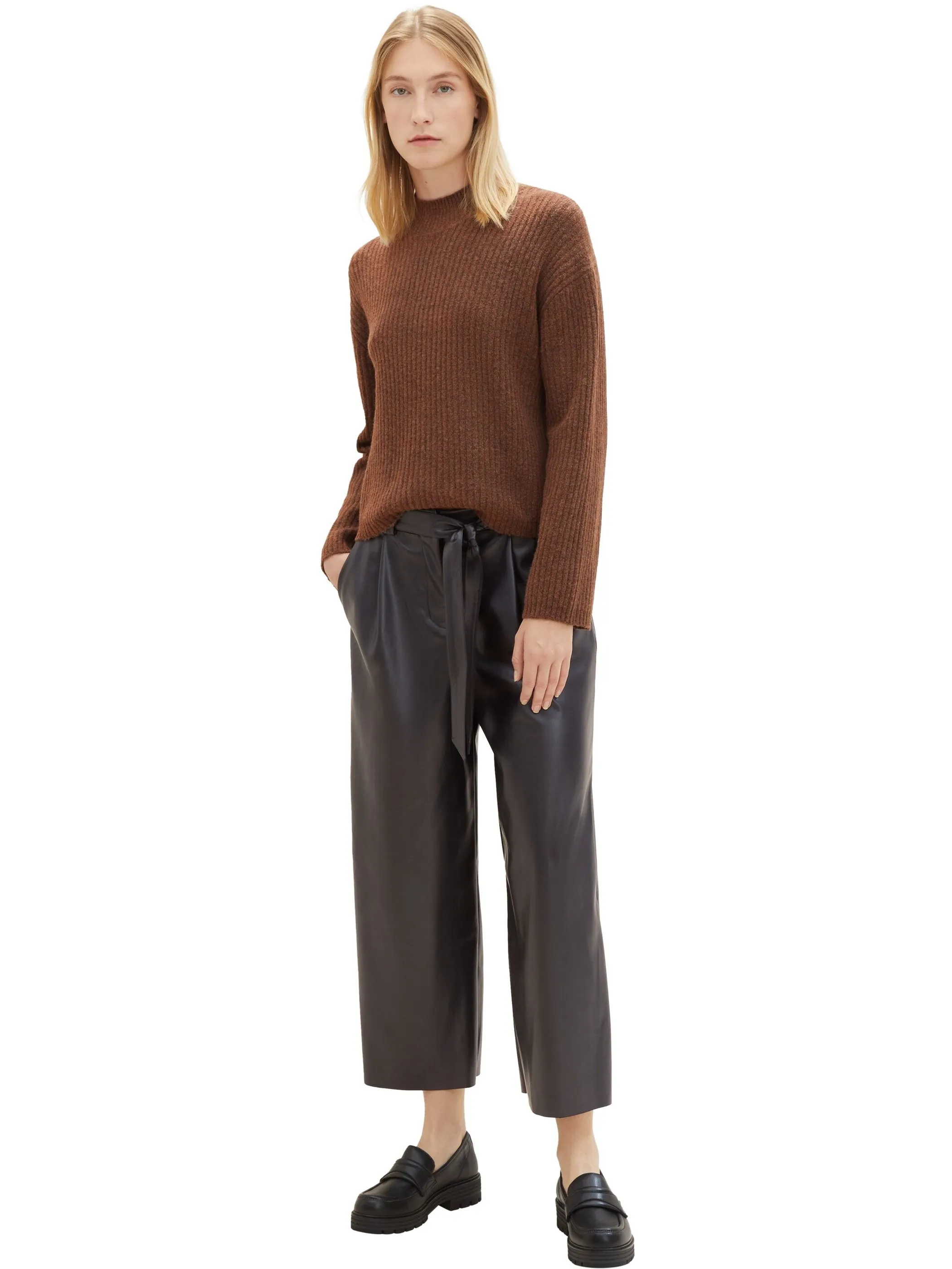 Tom Tailor 1039603 pants culotte PU Schwarz 887463 14482 4 Tom Tailor 1039603 pants culotte PU Schwarz 887463 14482 4
