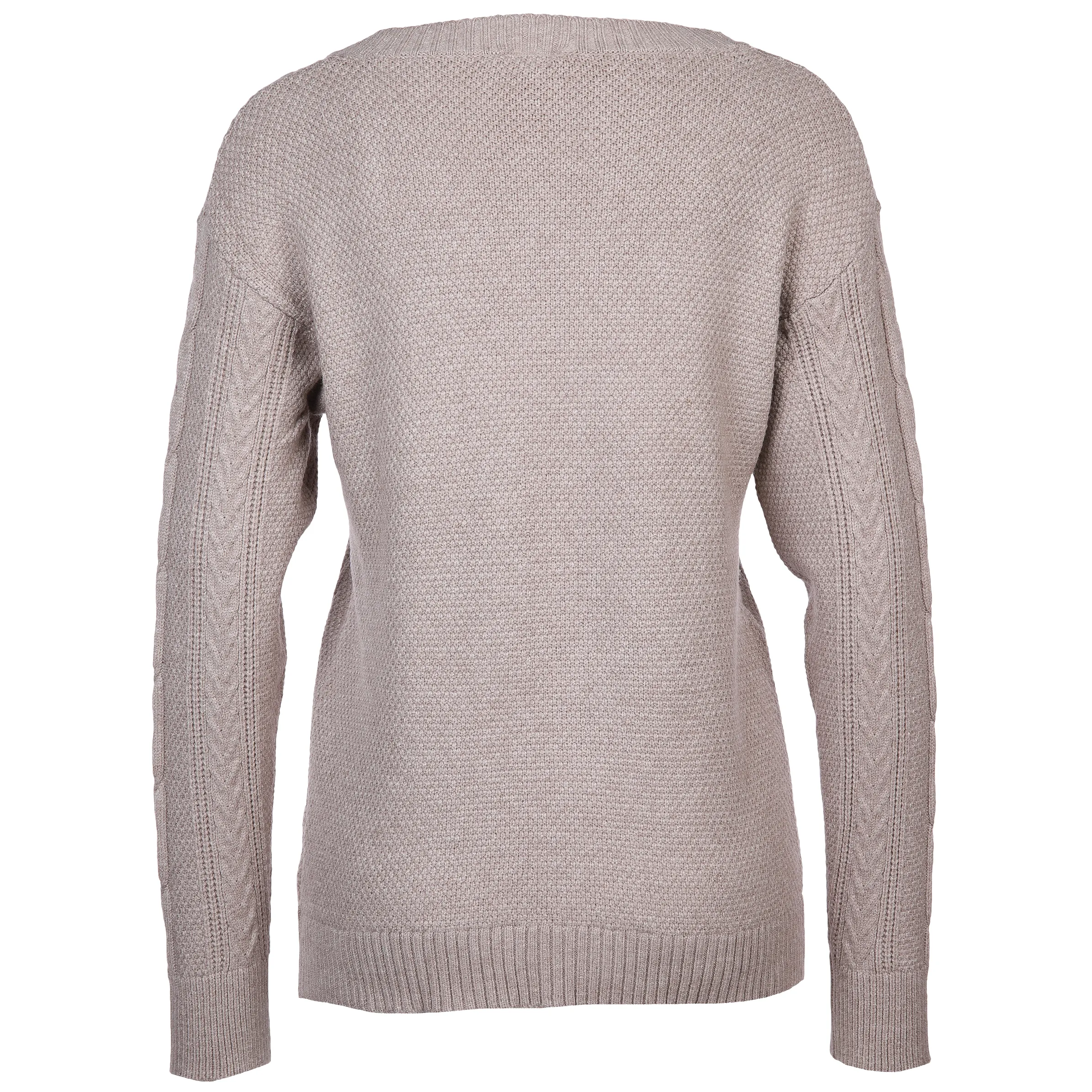 Sure Da-Pullover m.Strukturstrick Weiß 881285 KITT MEL 2