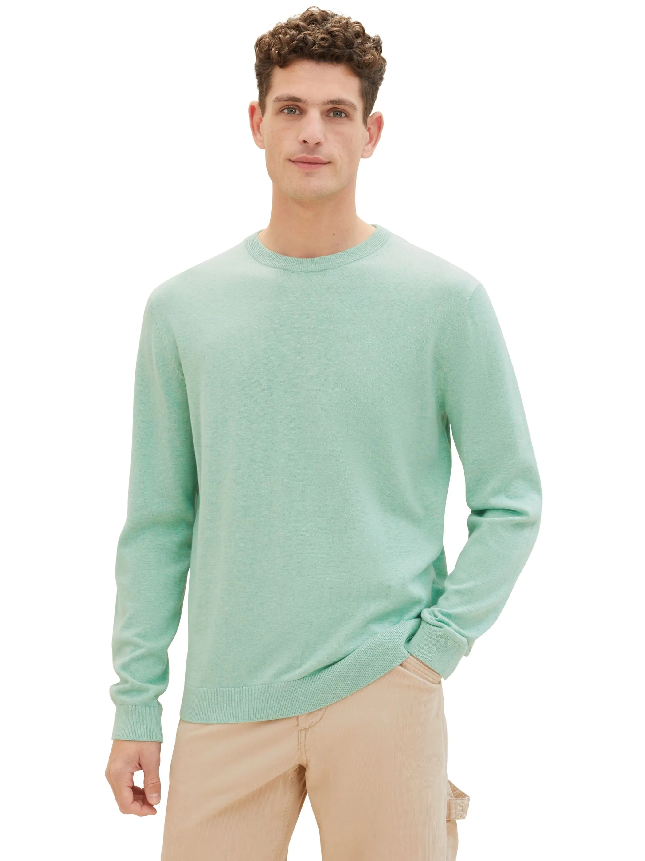 Tom Tailor 1039810 basic crewneck knit Grün 890938 26128 5