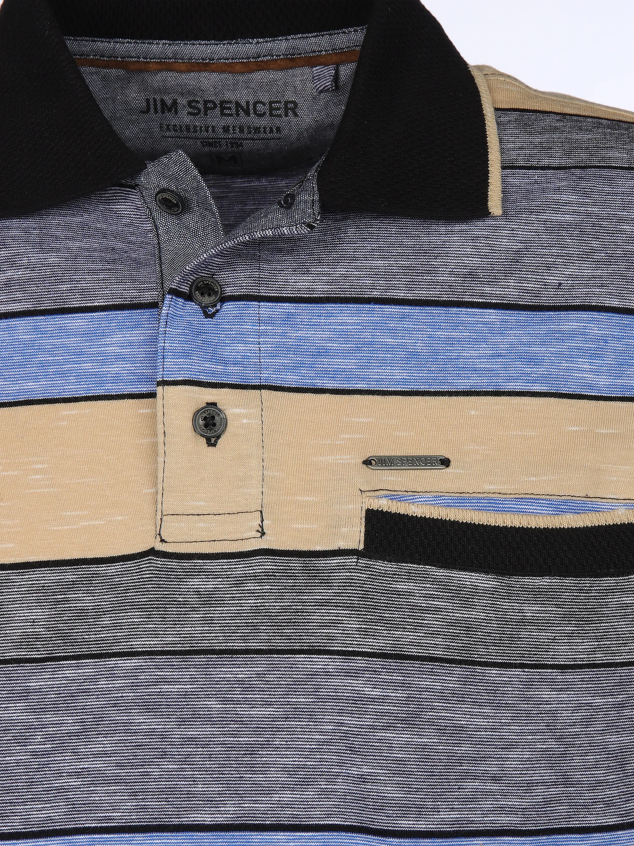 Jim Spencer He. Poloshirt 1/2 Arm Ringel Space Beige 910837 BEIGE 3 Jim Spencer He. Poloshirt 1/2 Arm Ringel Space Beige 910837 BEIGE 3