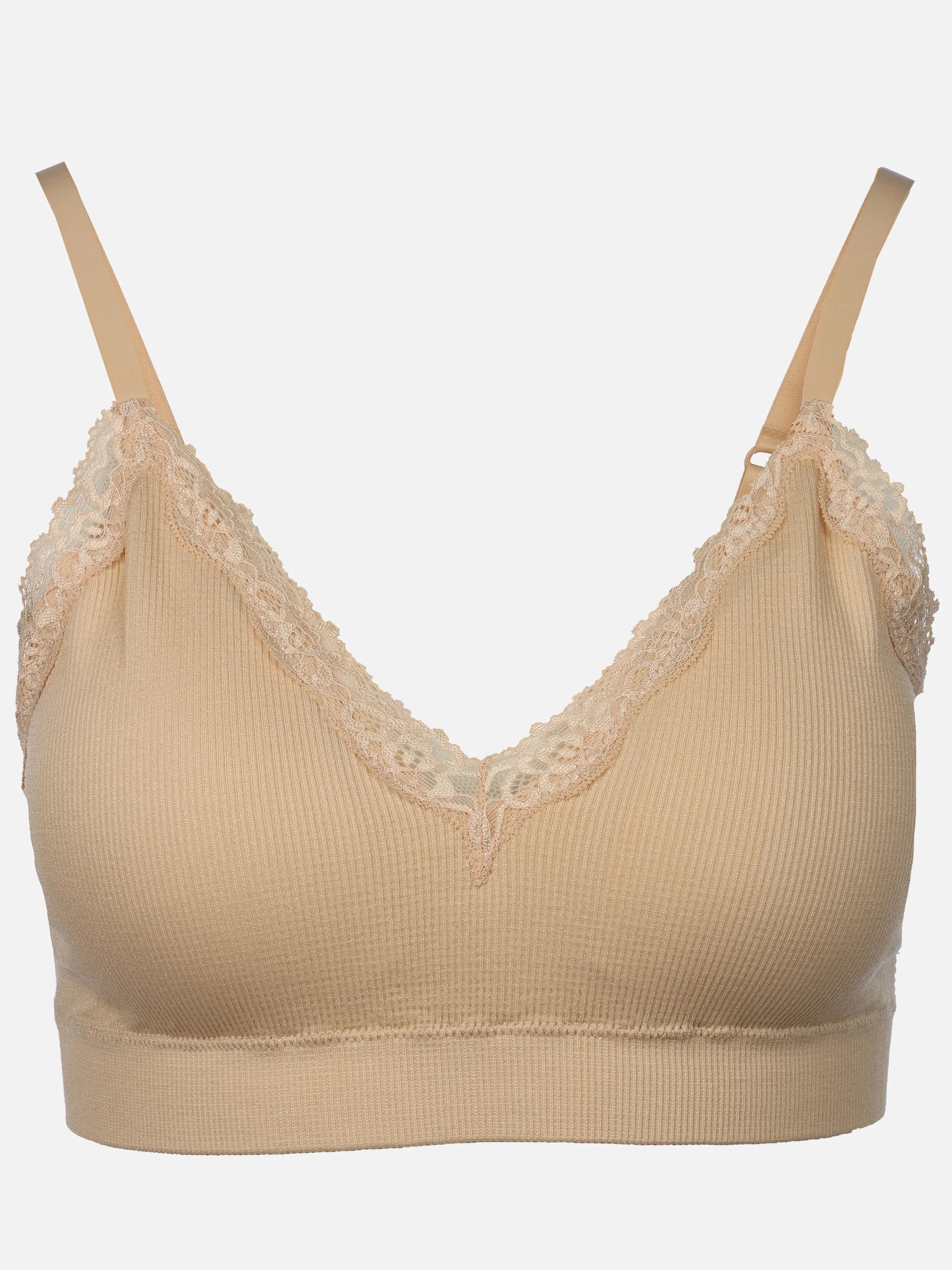 Sure Soft Bra Seamless Rippe&Spitze Weiß 922776 HAUT 1