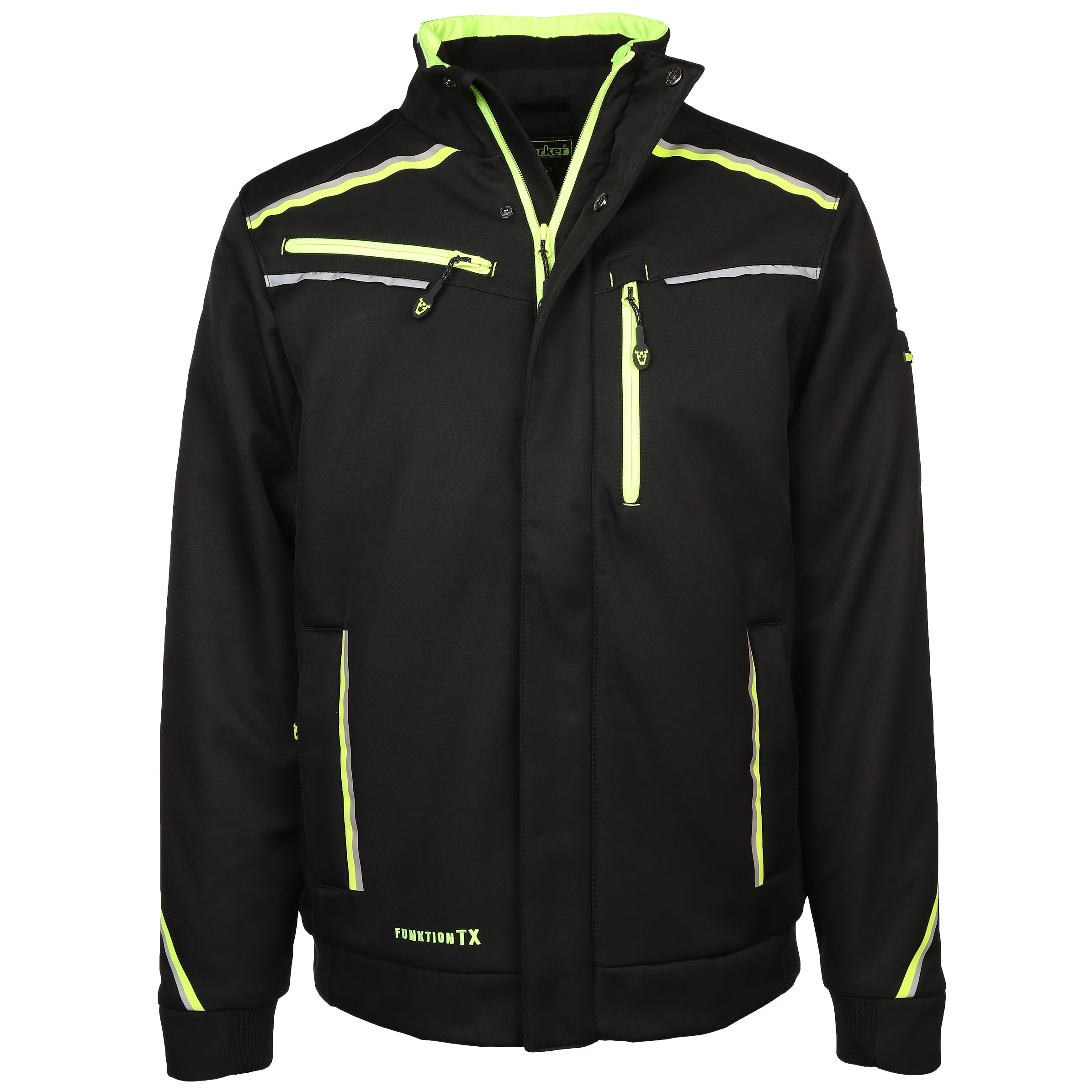 Worker He. Softshelljacke wattiert Neon Schwarz 880411 BLACK 1