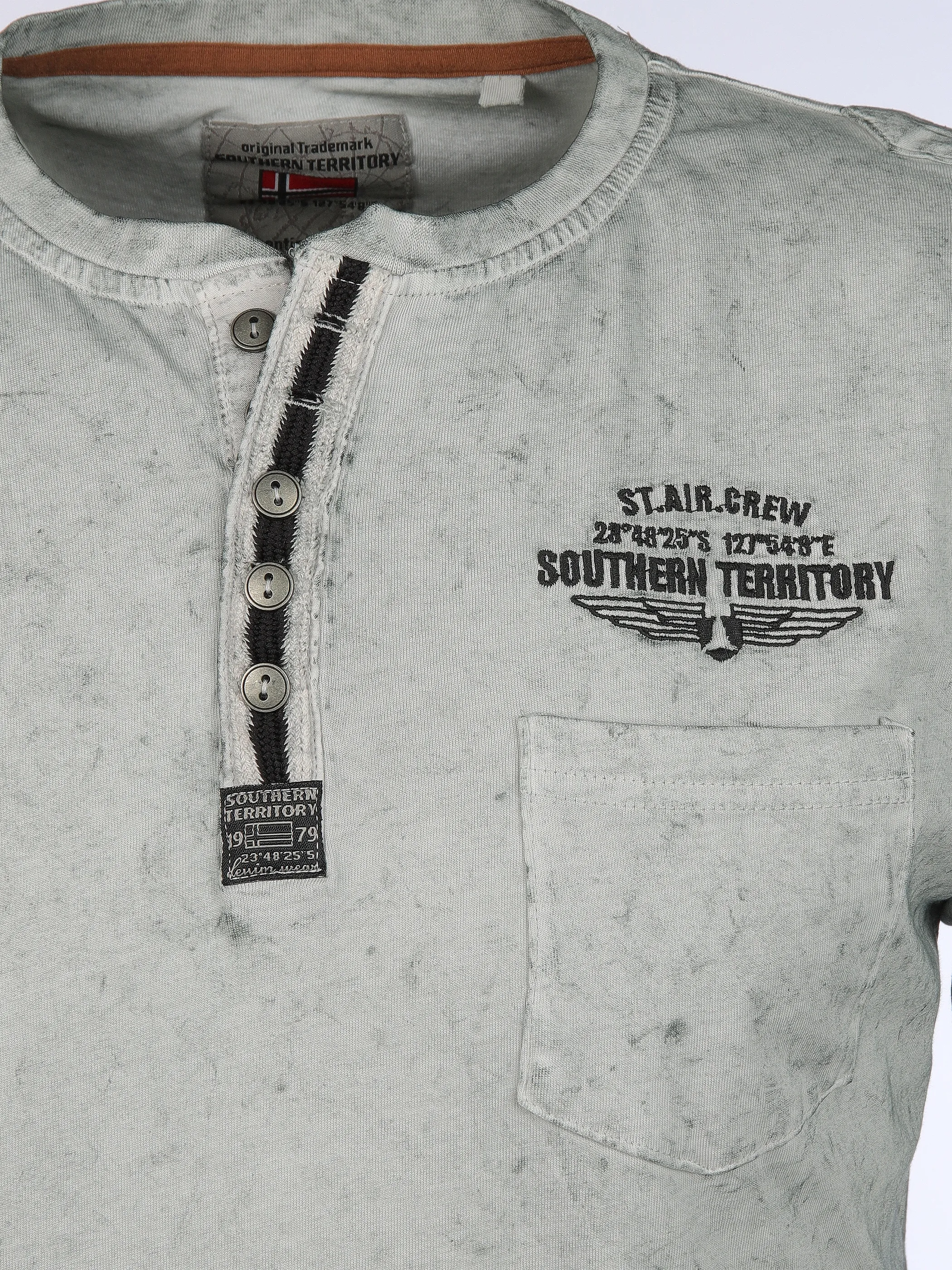 Southern Territory He. Henleyshirt 1/2 Arm washer Grau 904163 GRAU 3 Southern Territory He. Henleyshirt 1/2 Arm washer Grau 904163 GRAU 3
