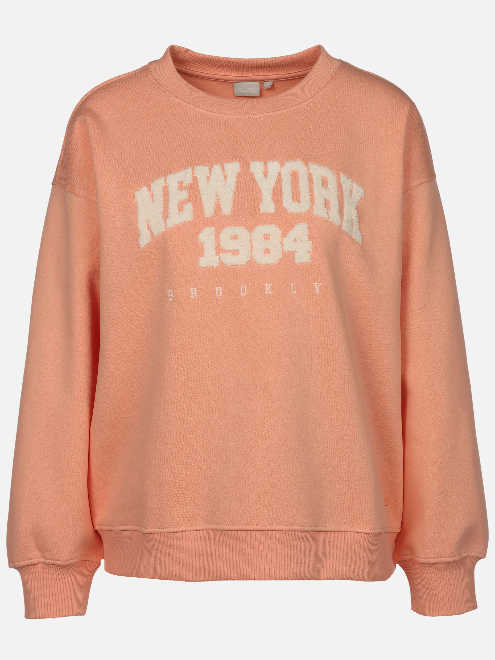 Sure Da-Sweatshirt m. Stickerei Orange 920604 PEACH 1