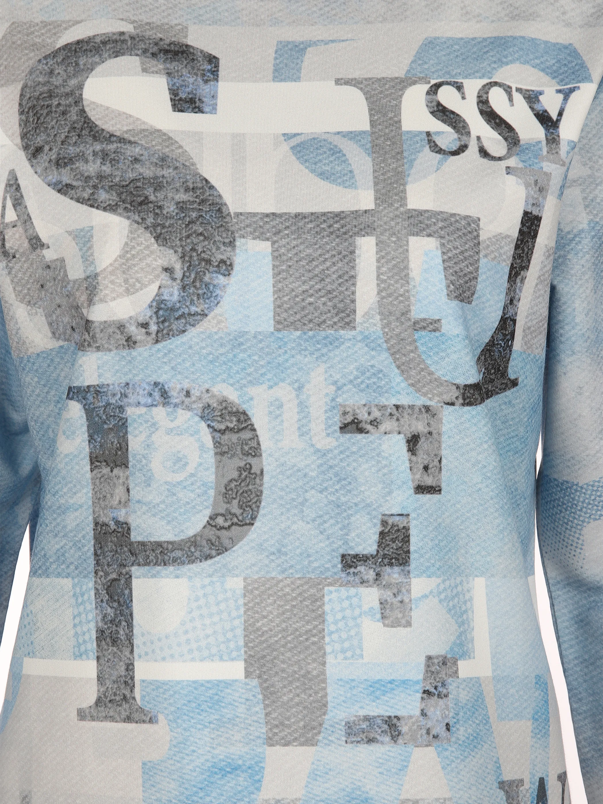 Lisa Tossa Da-Print-Shirt m. 1/1 Arm Blau 893302 MIDBLUE 3 Lisa Tossa Da-Print-Shirt m. 1/1 Arm Blau 893302 MIDBLUE 3