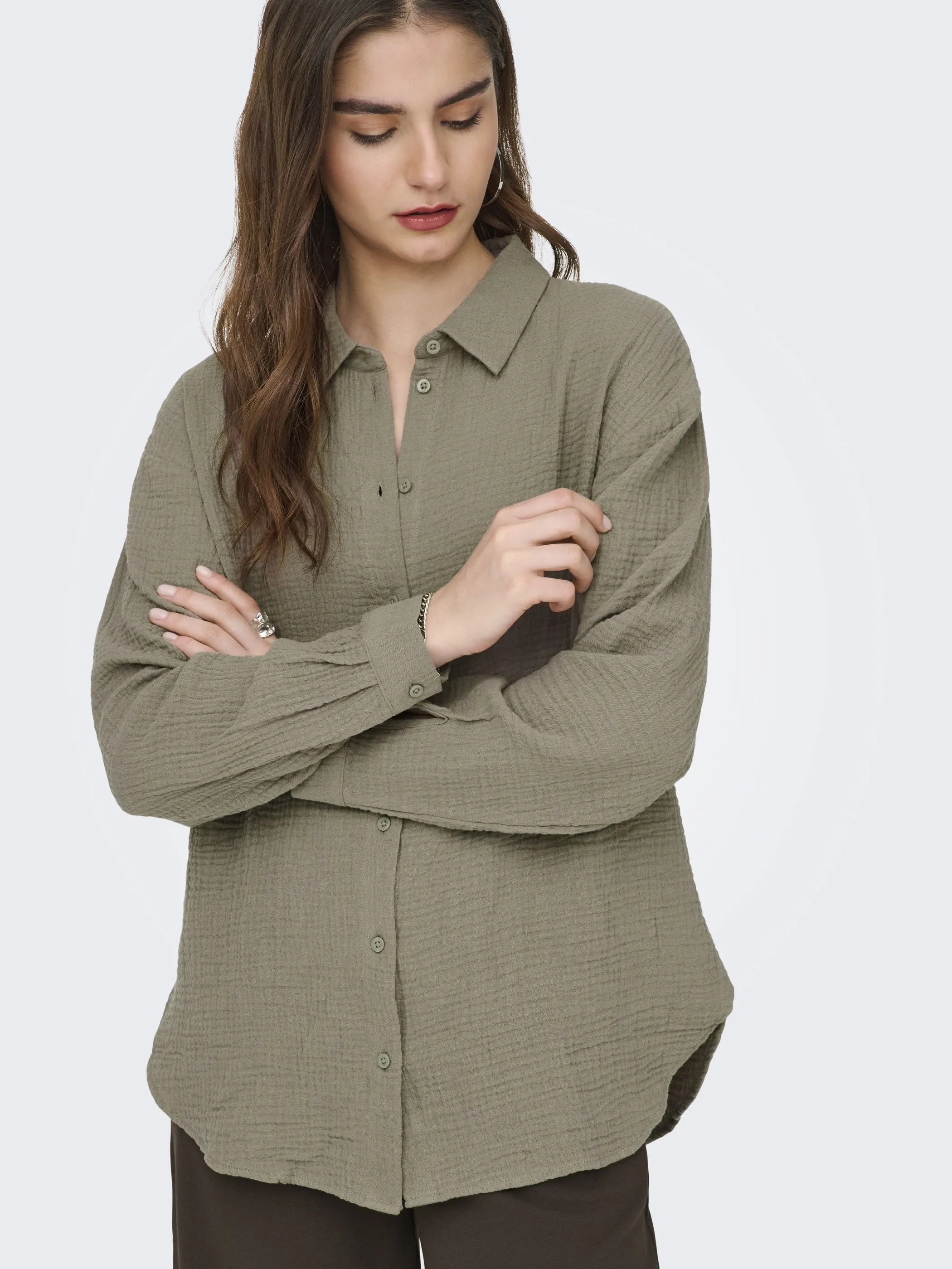 Jacqueline 15271018 JDYTHEIS L/S LOOSE SH Braun 864809 186700