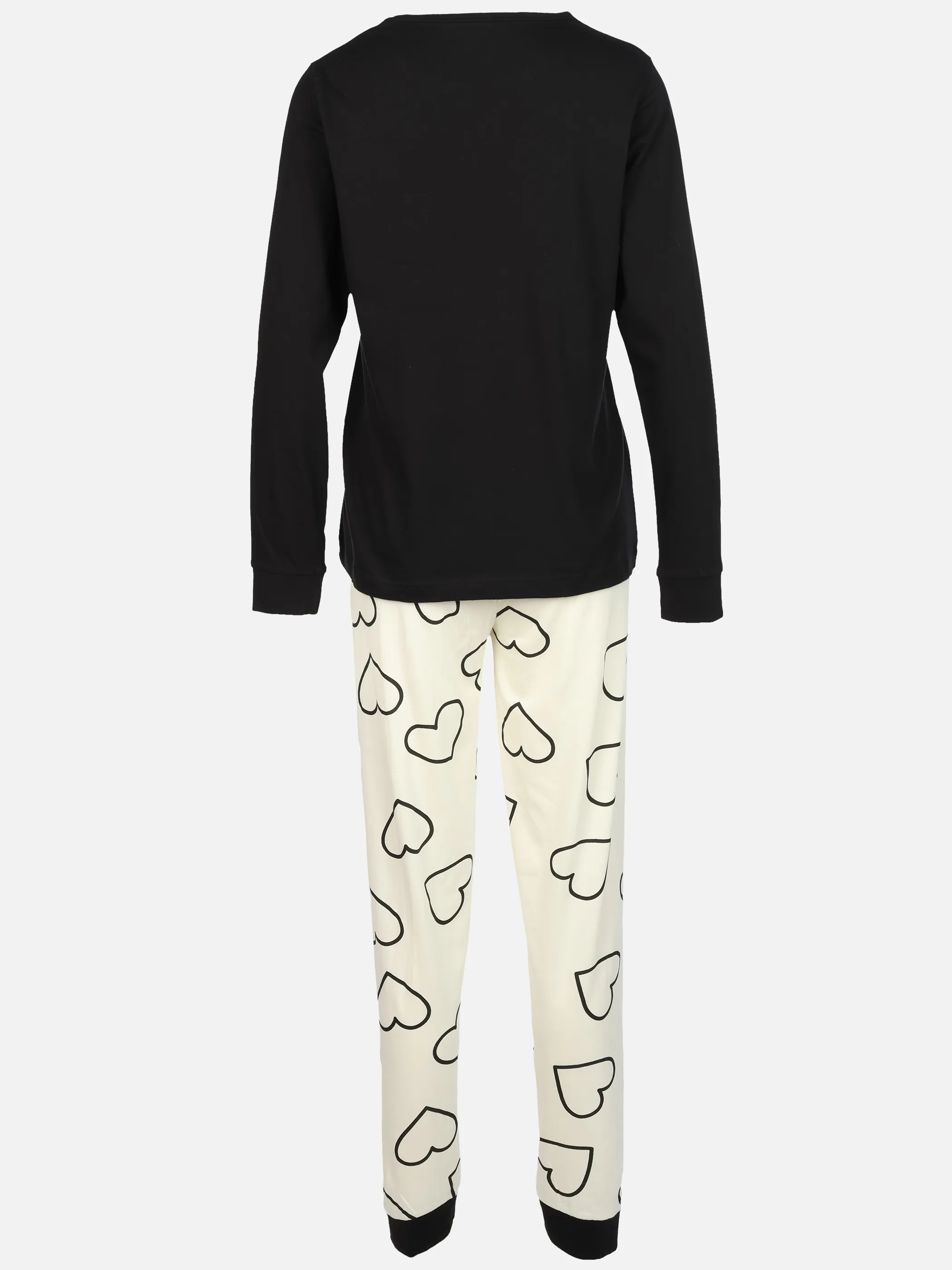 Sure Da. Pyjama Herzen Schwarz 929145 SCHWARZ 2