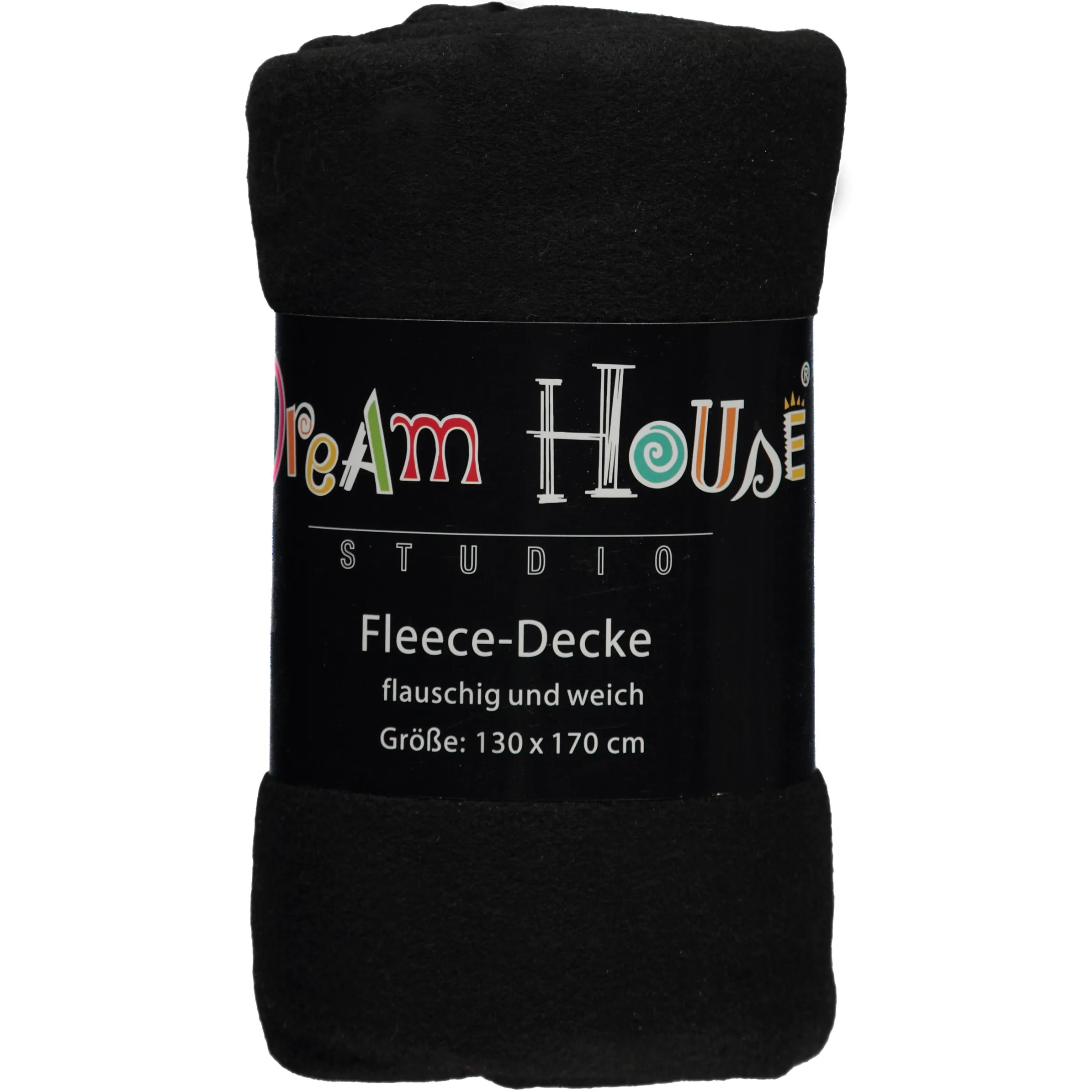 Dream House Fleecedecke 130x170cm Schwarz 813181 19-0303 2