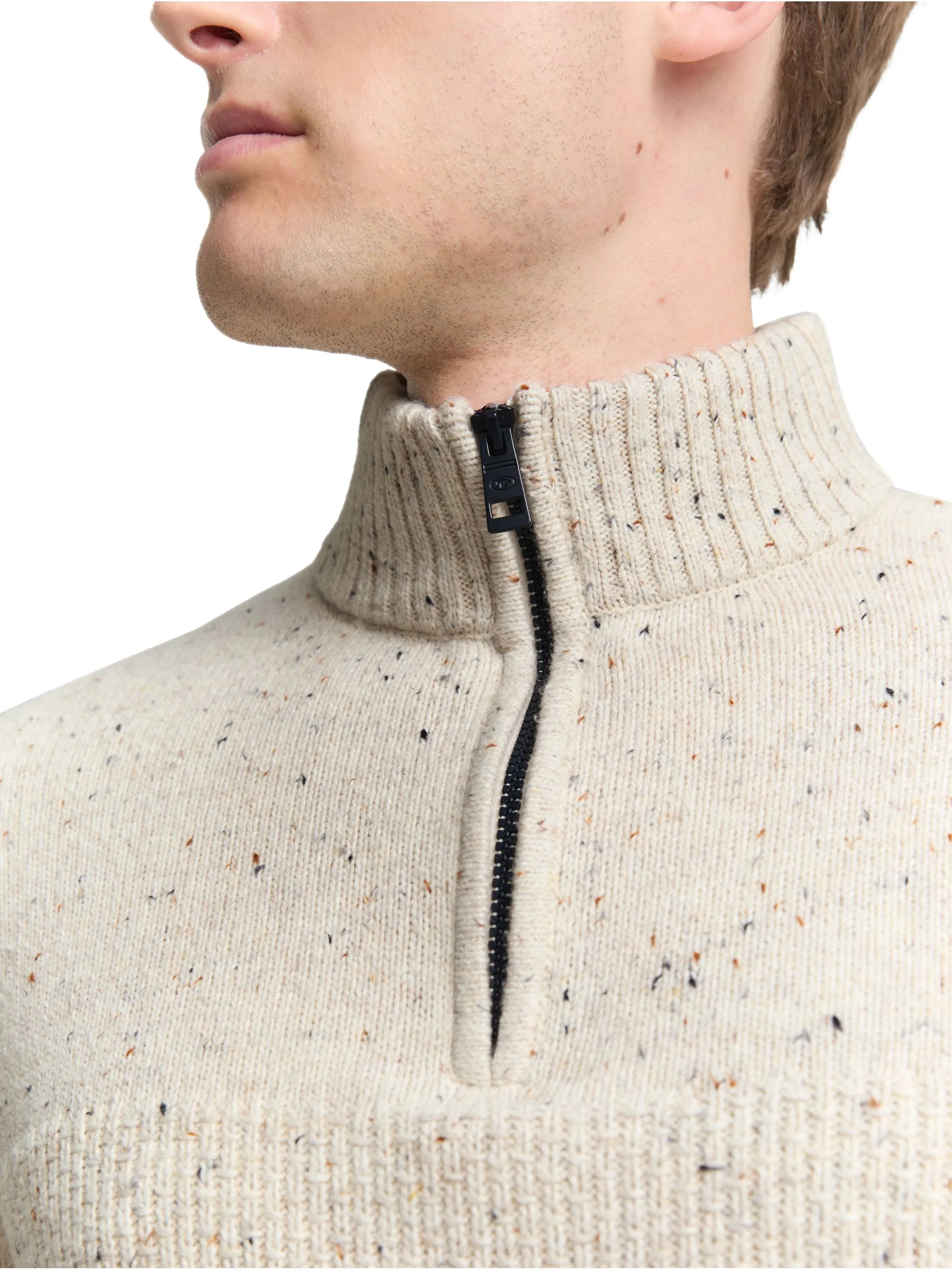 Tom Tailor 1048713 structured mix knit troyer Weiß 918785 36943