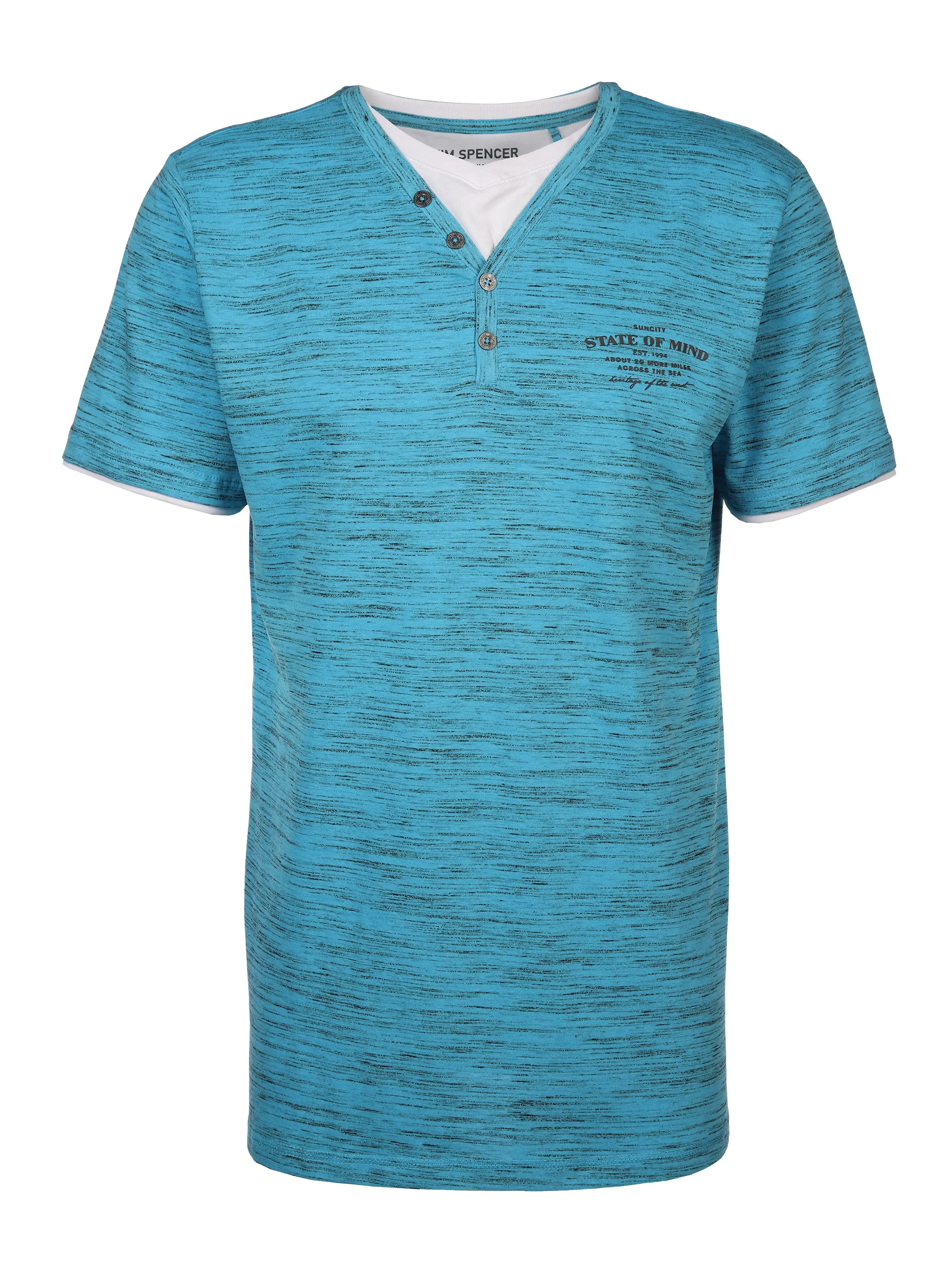 Jim Spencer He. Henleyshirt 1/2 Arm inject Türkis 894401 AQUA 1 Jim Spencer He. Henleyshirt 1/2 Arm inject Türkis 894401 AQUA 1