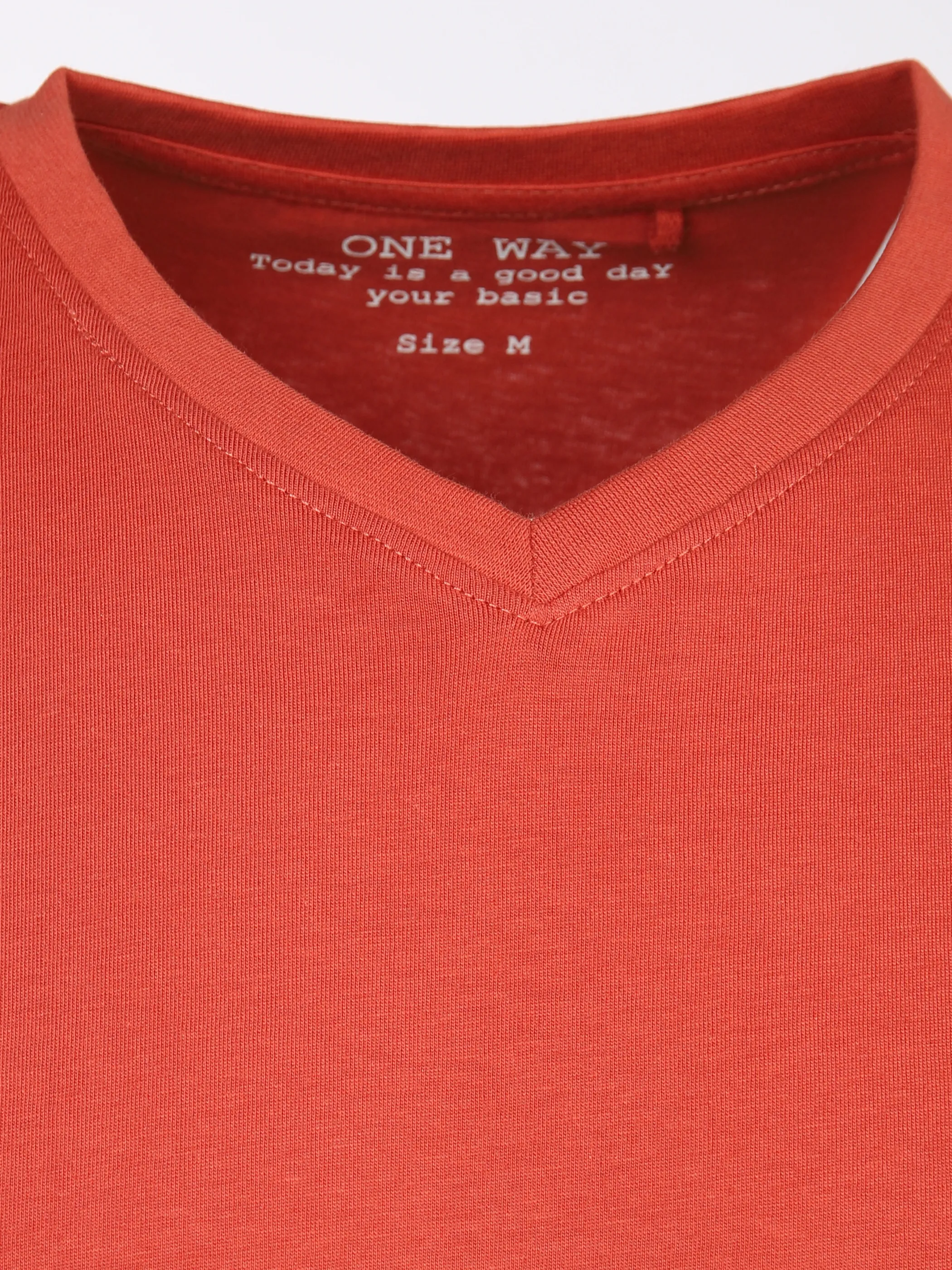 One Way YF-He-T-Shirt Basic Rot 883073 18-1540TCX 3