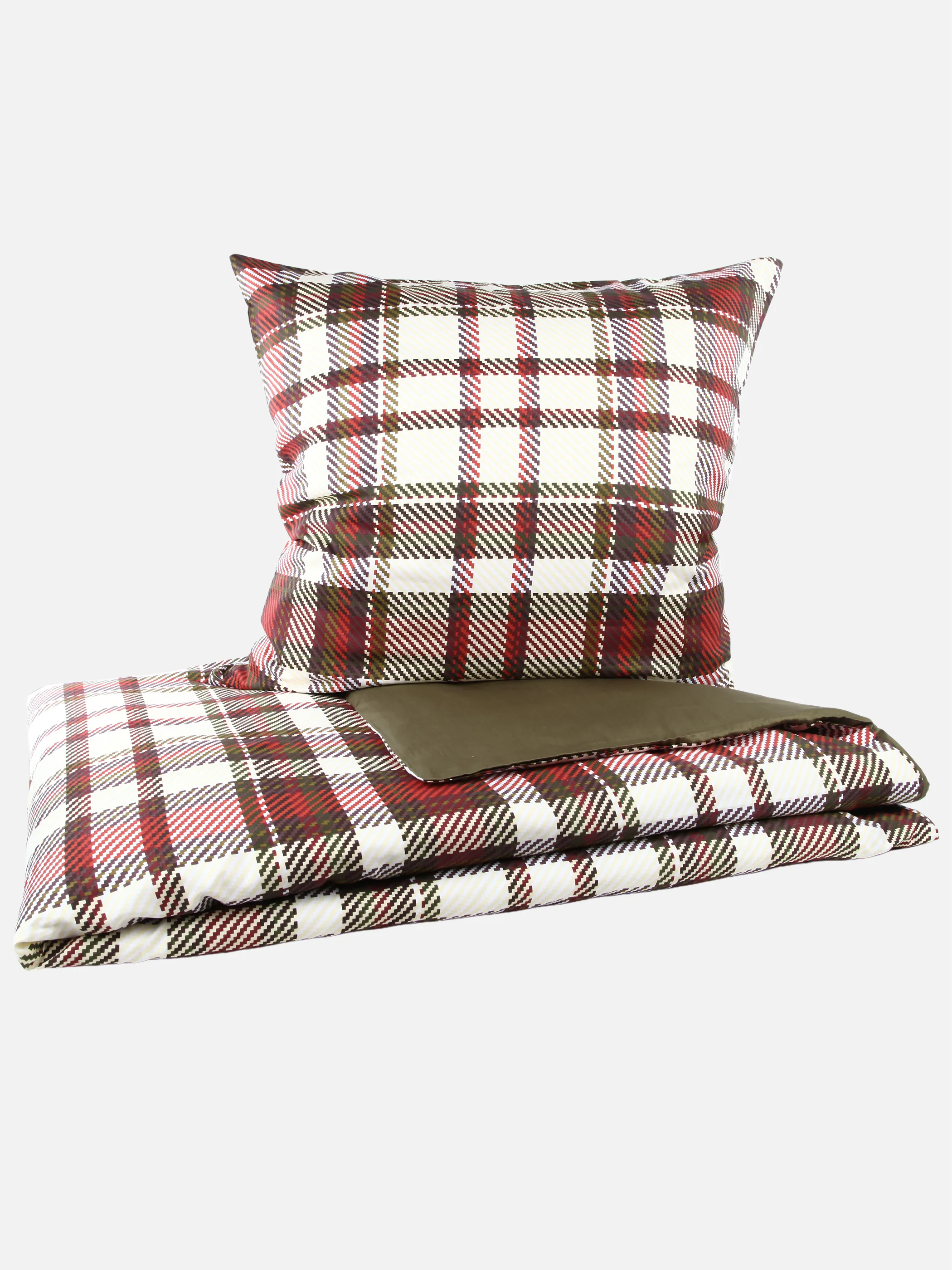 Dream House Satin Bettwäsche karriert 135x200 Rot 932837 ROST 1