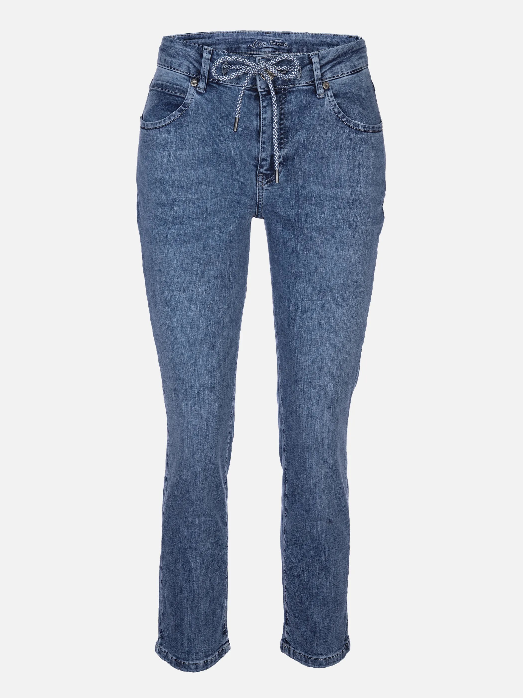 Lisa Tossa Da-Jeans m. Bindeband Blau 862059 MID BLUE 1