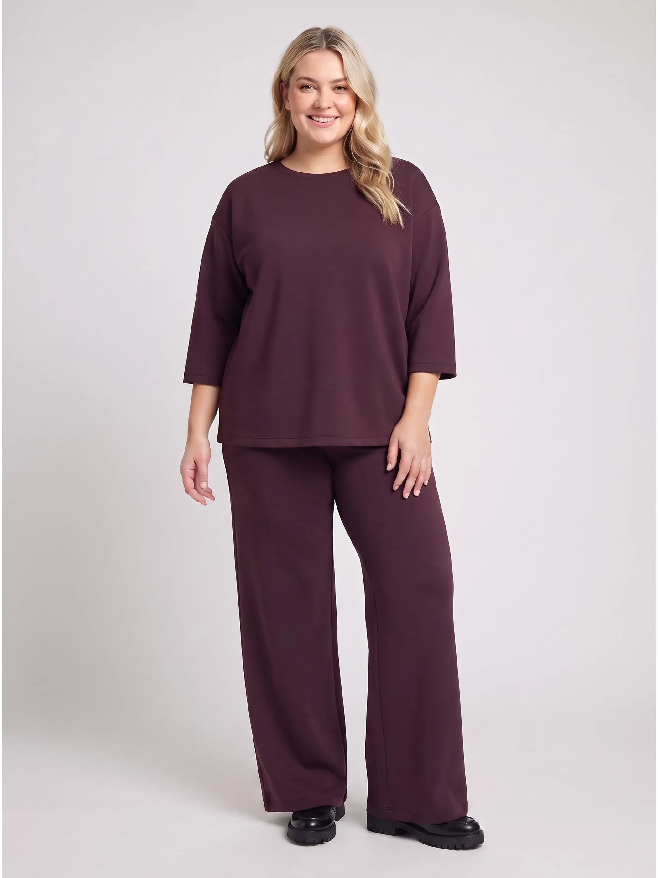 Sonja Blank Da-gr.Gr. Sweatshirt Rot 929999 AUBERGINE 1