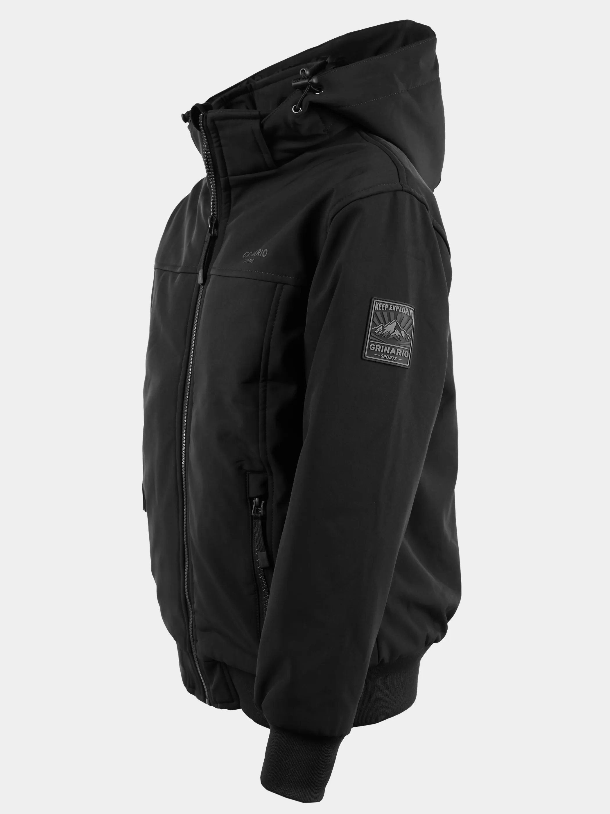 Grinario Sports TB-Softshelljacke gefüttert, m. abnehmbarer Kapuze Schwarz 928825 19-3911TCX 3