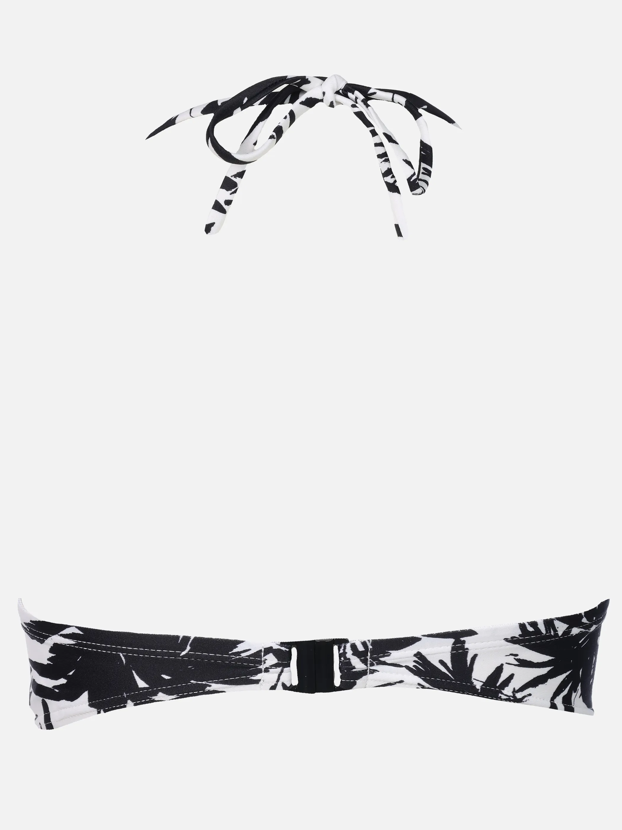 Grinario Sports Da-Bikini Bandeau Top, AOP Palmen Schwarz 922568 BL/WE 2