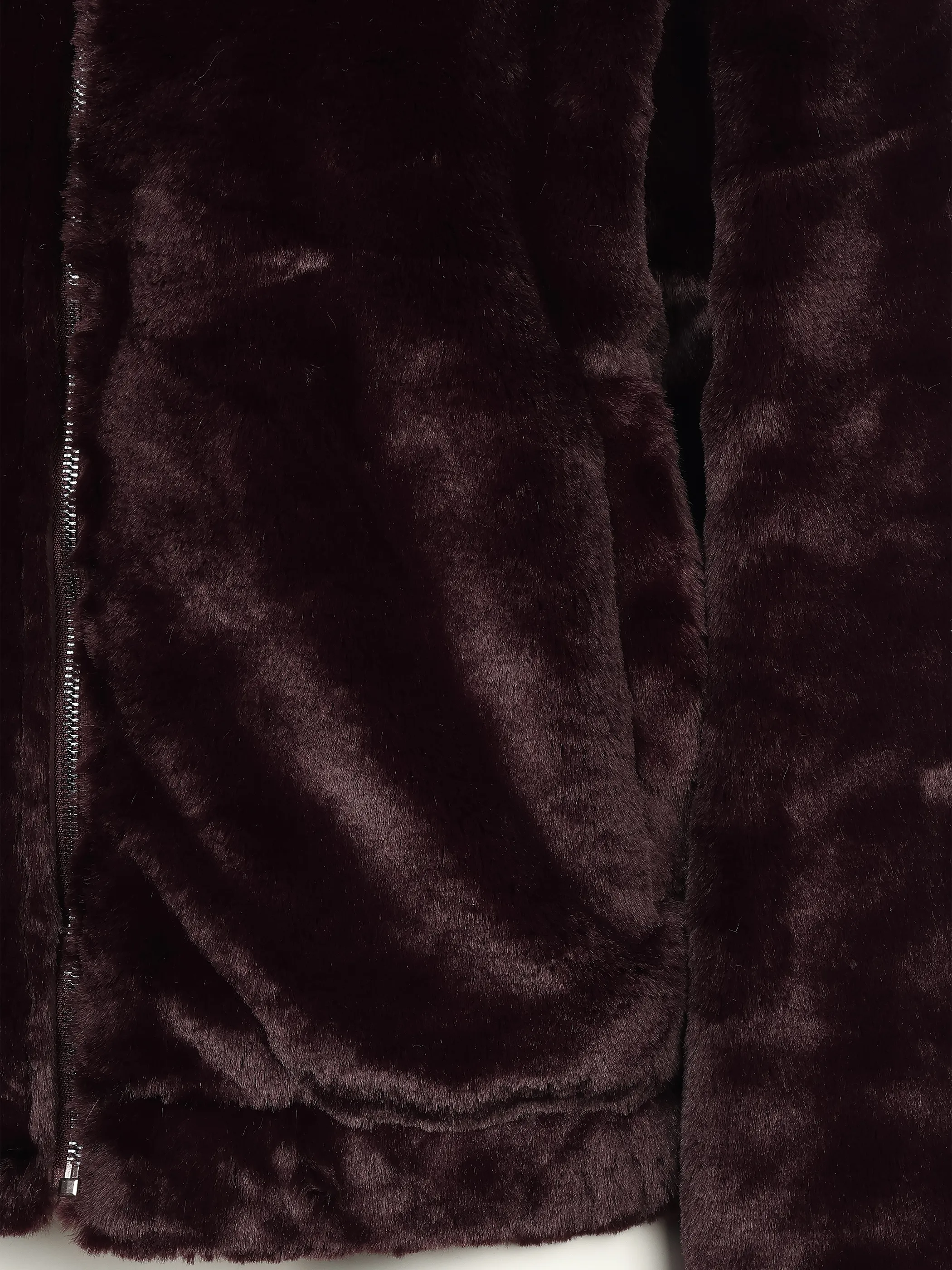 Sure Da. Kunstfelljacke m. Kragen Rot 929559 BORDEAUX 4
