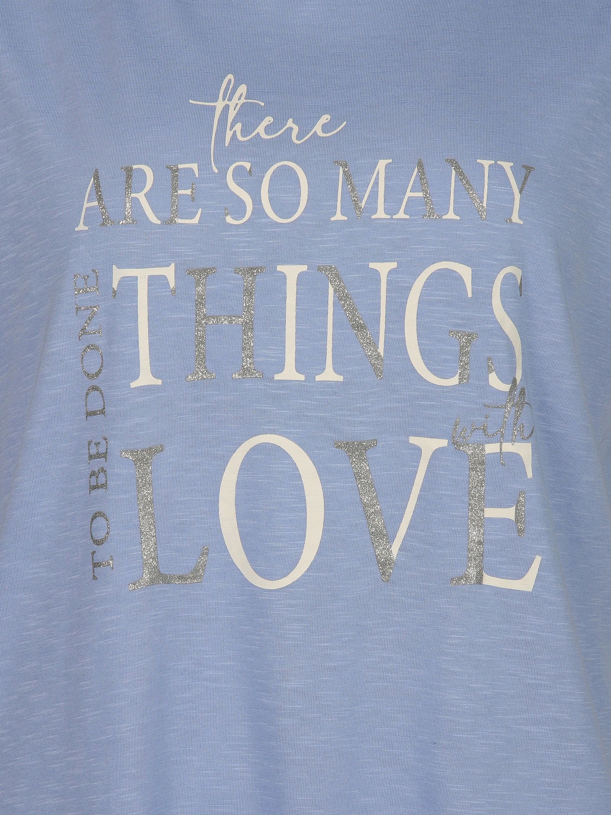 Sonja Blank Da-gr.Gr. T-Shirt m. Print Blau 909208 BLUE 3