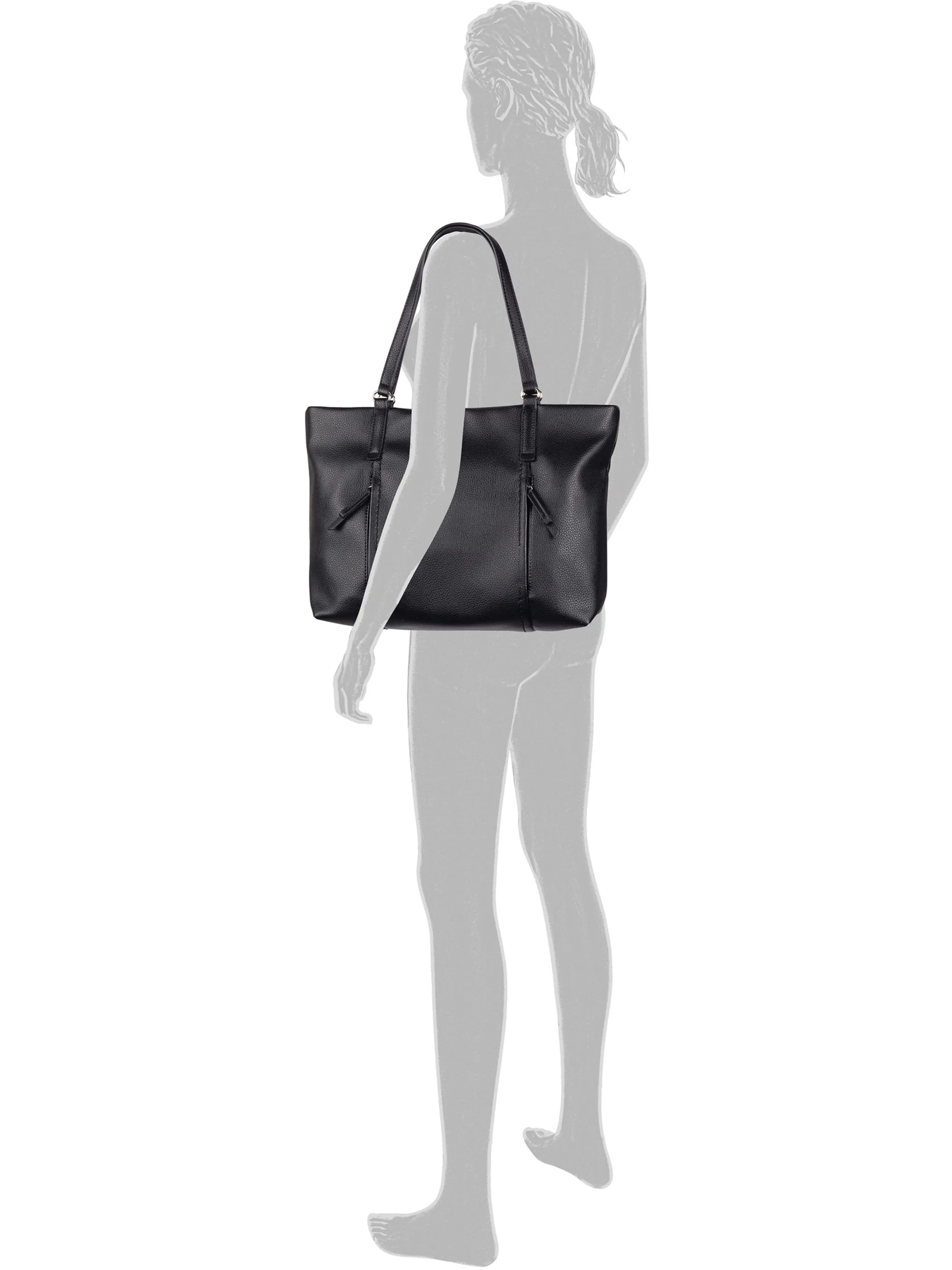 Tom Tailor 010897 Beca, Zip shopper L, bl Schwarz 901007 060 5