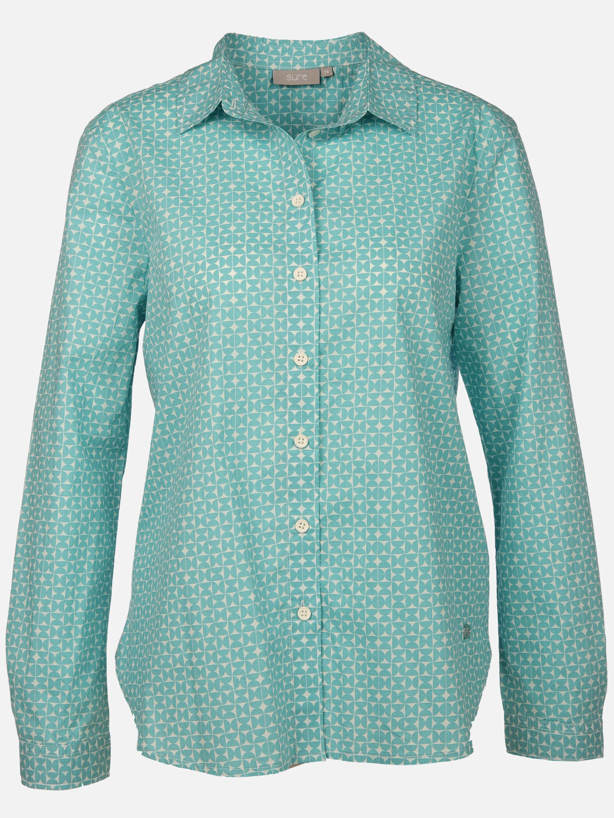 Sure Da-Bluse m. Muster Blau 913321 BLUE 1