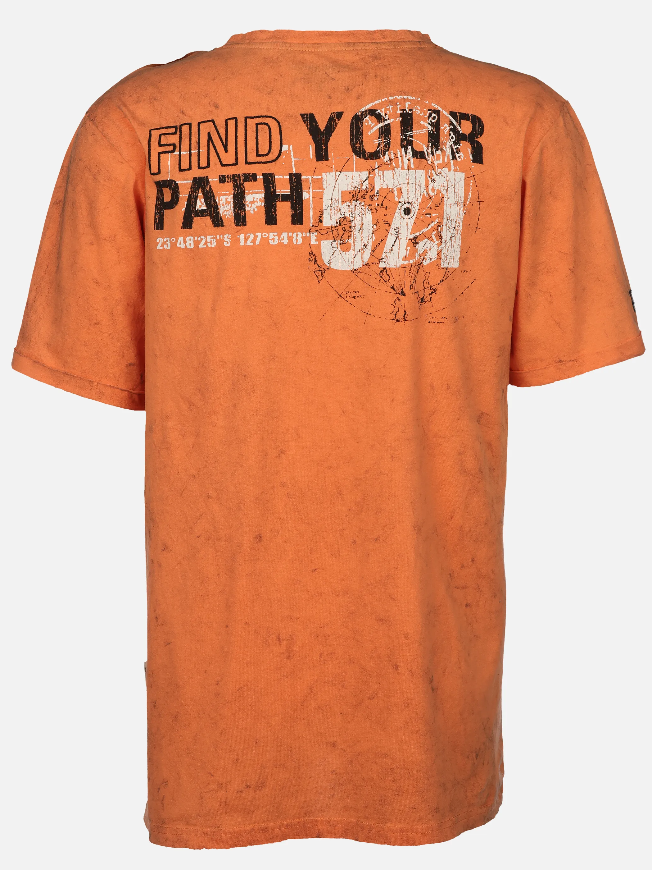 Southern Territory He. Henleyshirt 1/2 Arm print Orange 926170 ORANGE 2