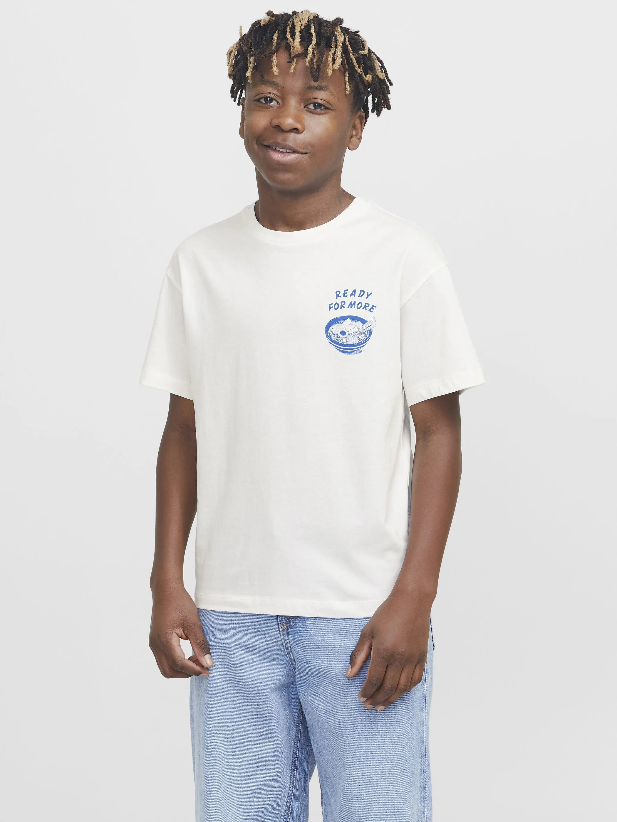 Jack&Jones Junior 12269835 JJCHARGE PRINTED TEE Weiß 907280 177642 4