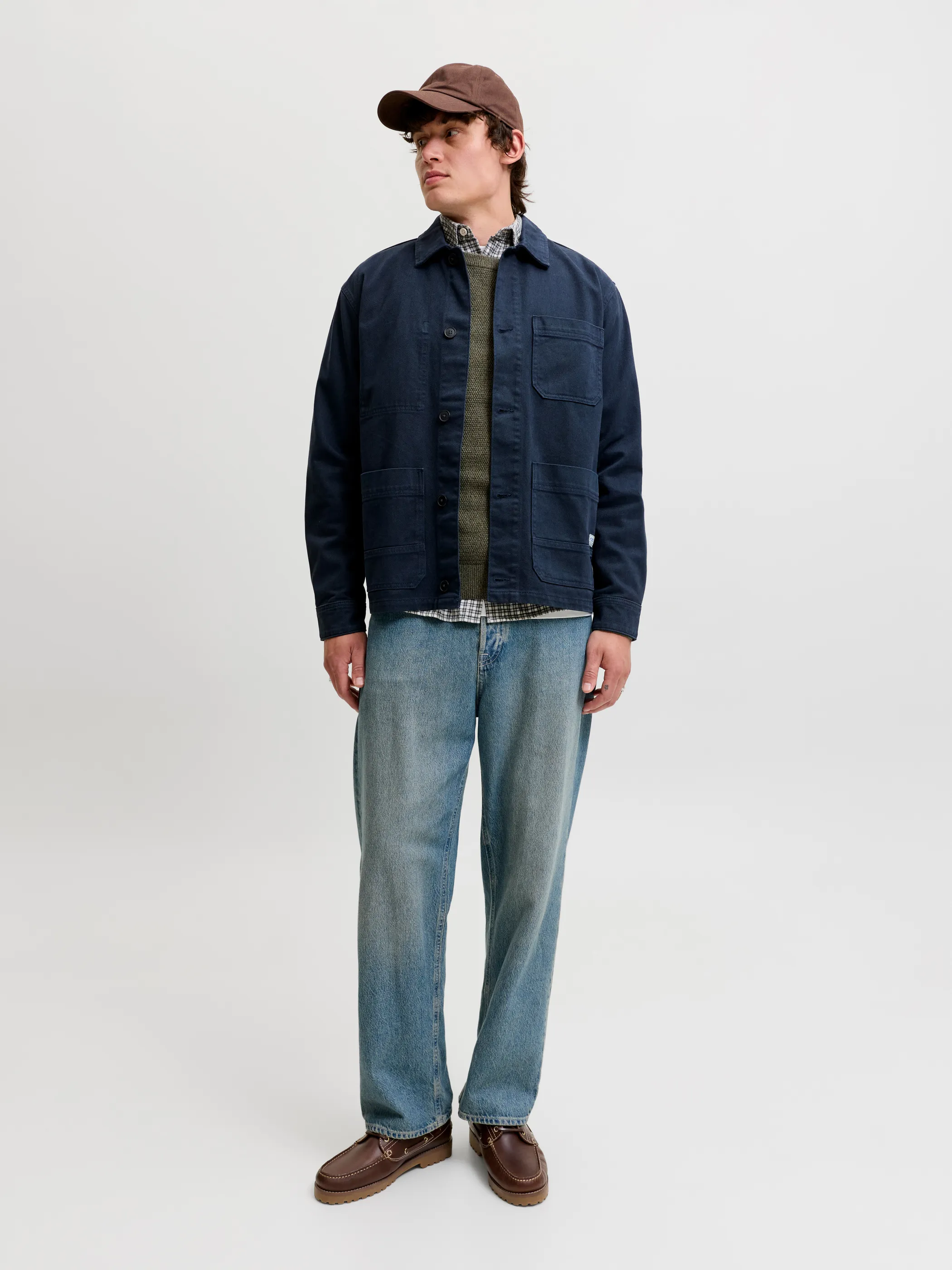 Jack Jones 12298310 JJERYDER KNIT CREW NE Braun 928224 176668001 3