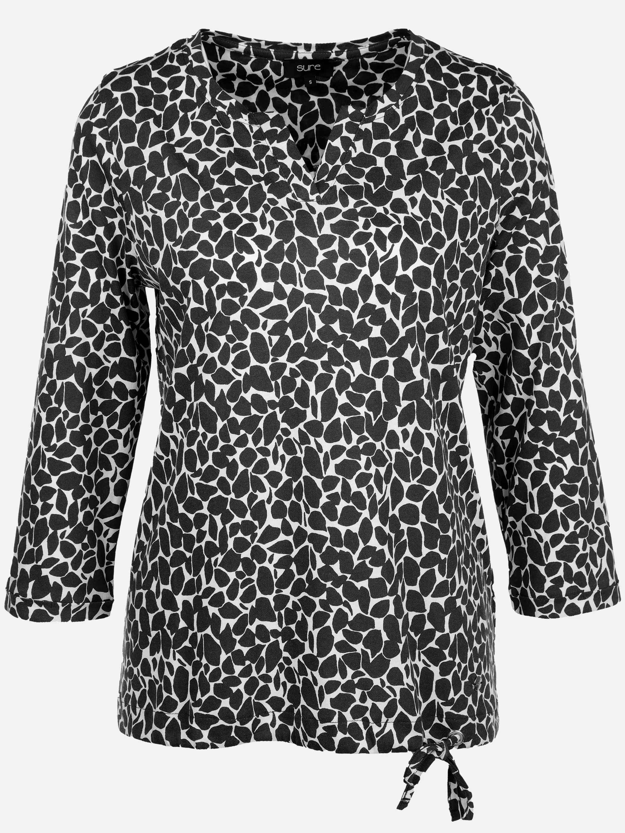 Sure Da-Print-Shirt 3/4 Arm Schwarz 904748 BLACK 1
