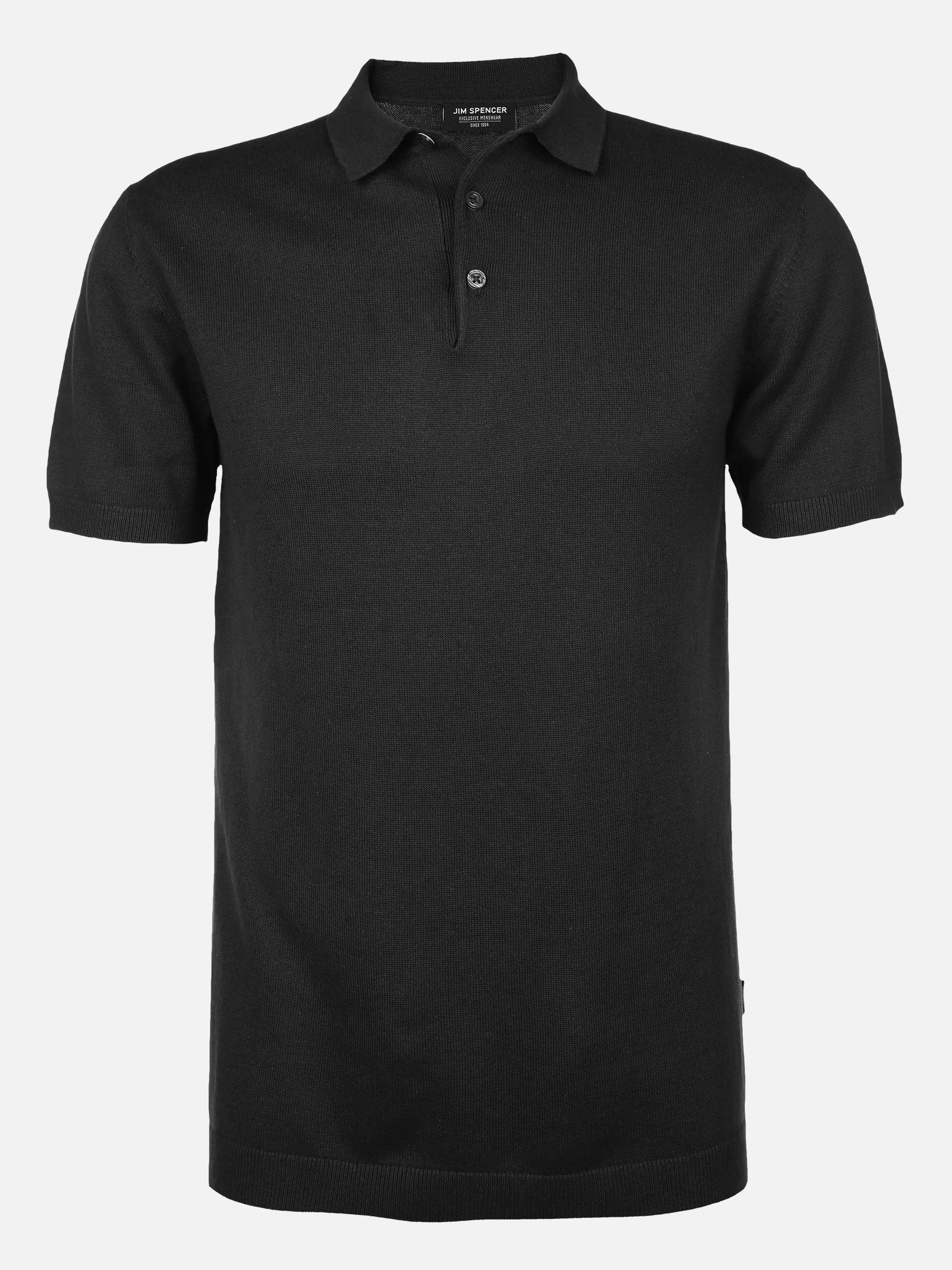 Jim Spencer He. Strickpoloshirt 1/2 Arm Schwarz 872599 BLACK 1 Jim Spencer He. Strickpoloshirt 1/2 Arm Schwarz 872599 BLACK 1