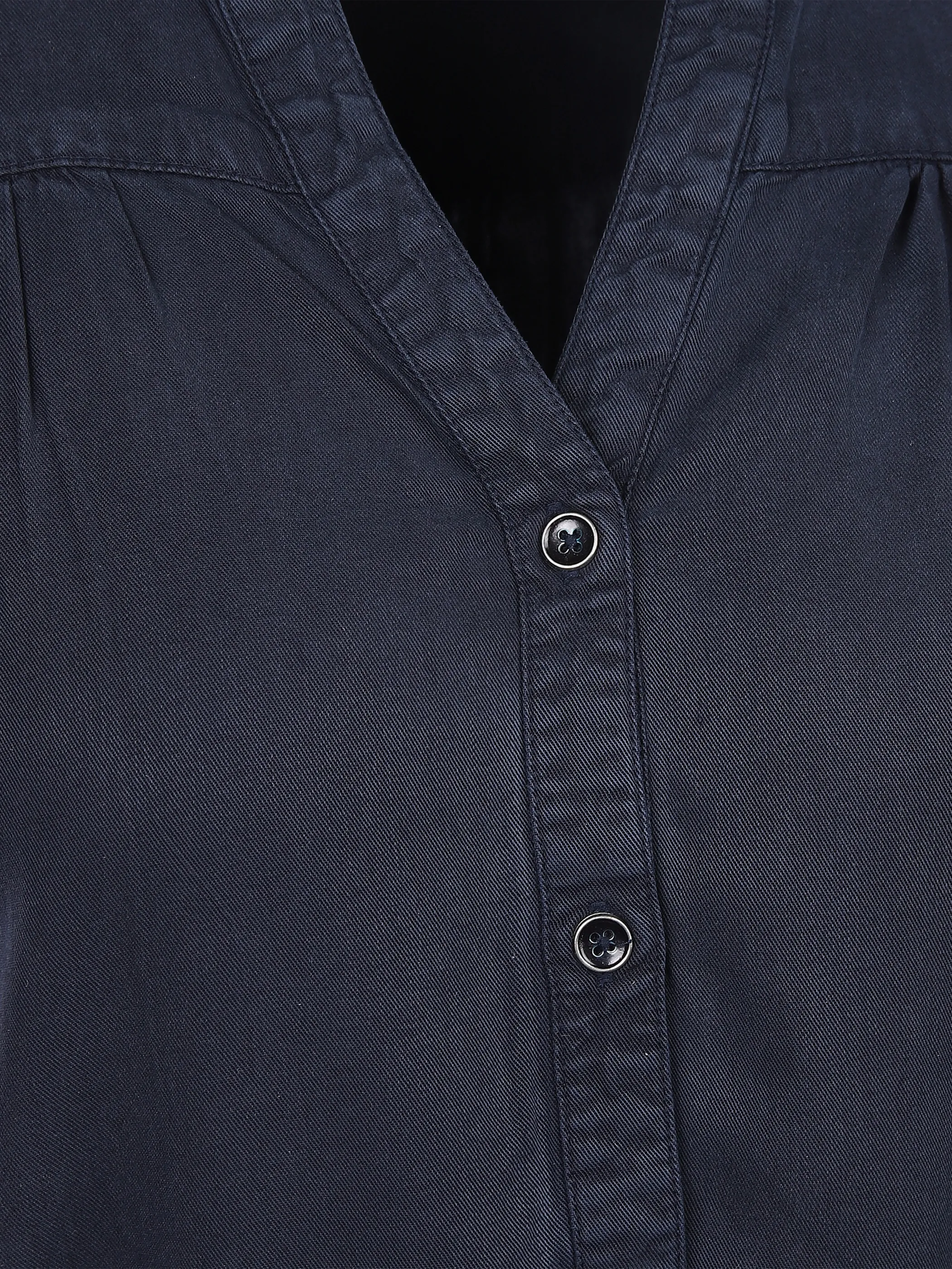 Sure Da-Tencel-Kleid m. Maokragen Blau 852471 MARINE 3