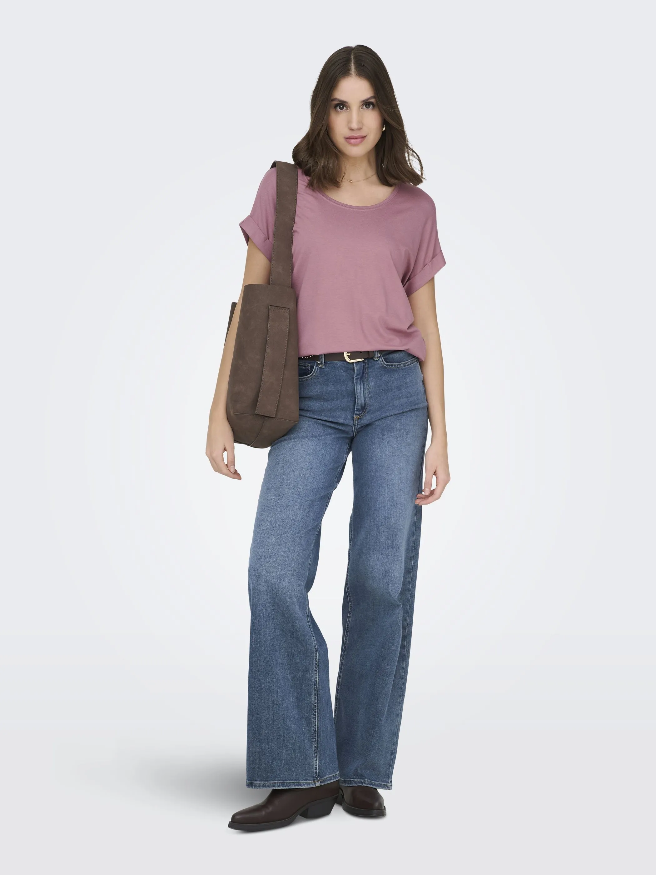 Only 15106662 ONLMOSTER S/S O-NECK Rosa 820598 210851 4