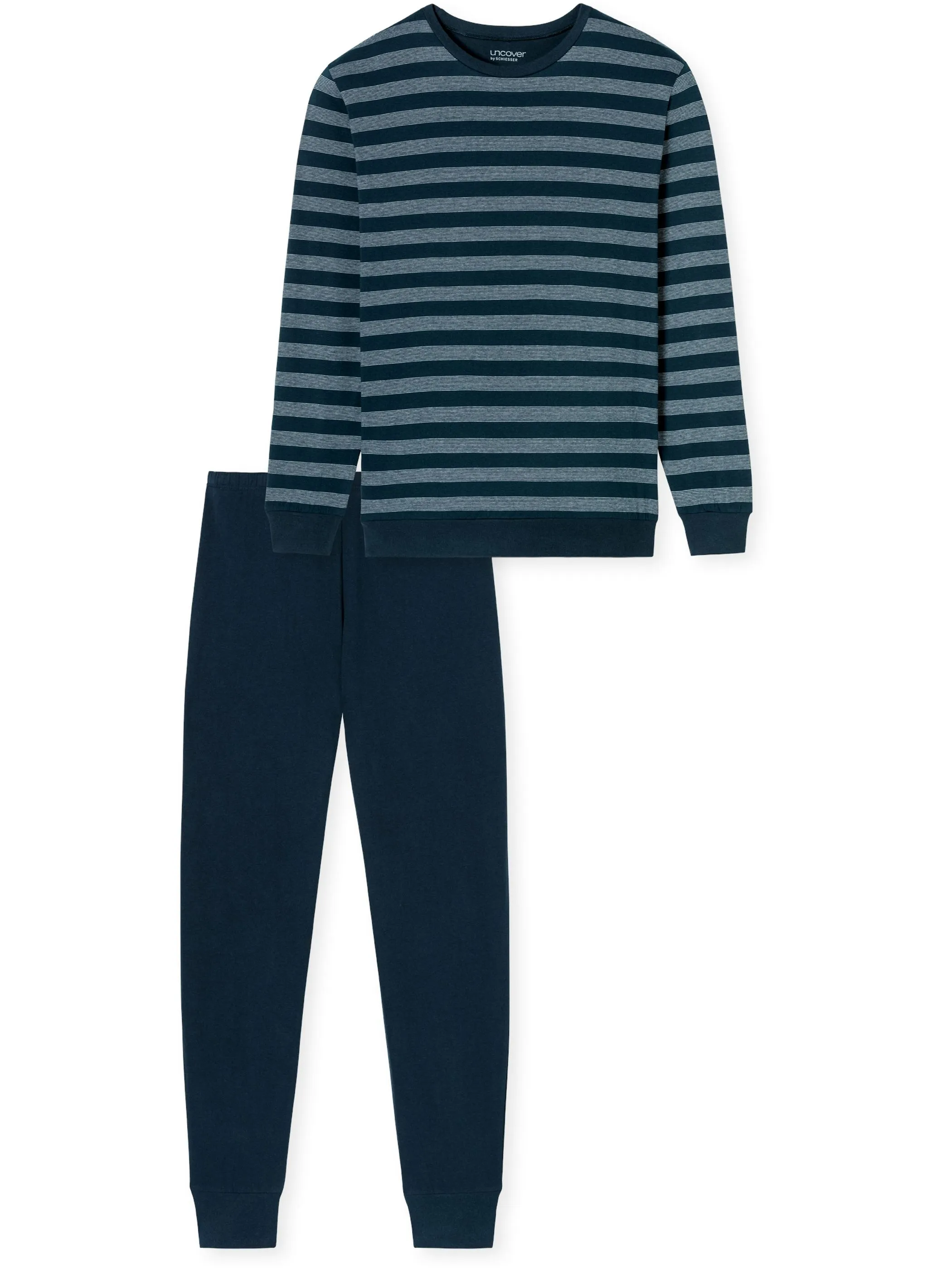 UNCOVER by Schiesser 181534 Schlafanzug lang Blau 913984 804 1 UNCOVER by Schiesser 181534 Schlafanzug lang Blau 913984 804 1